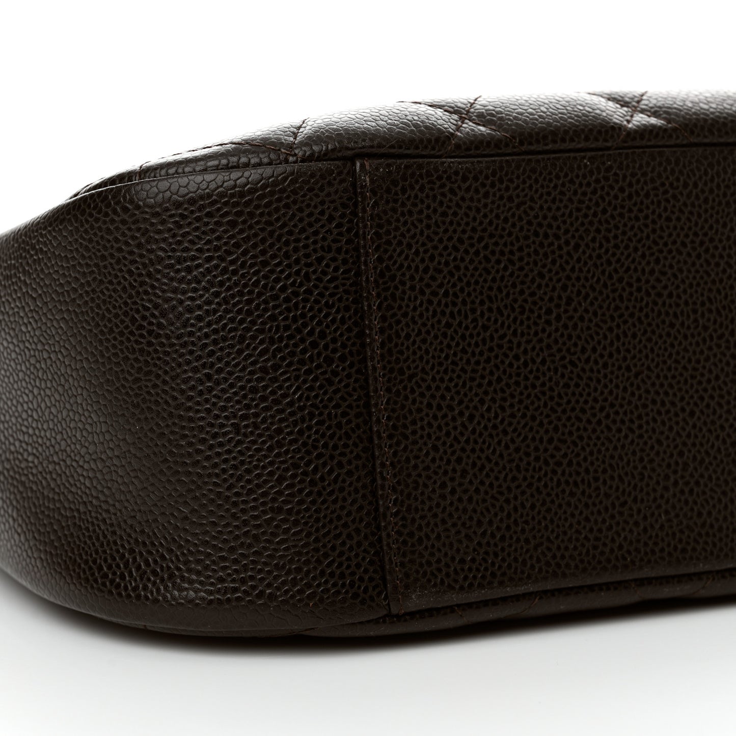 Caviar Quilted Timeless CC Shoulder Bag Brown