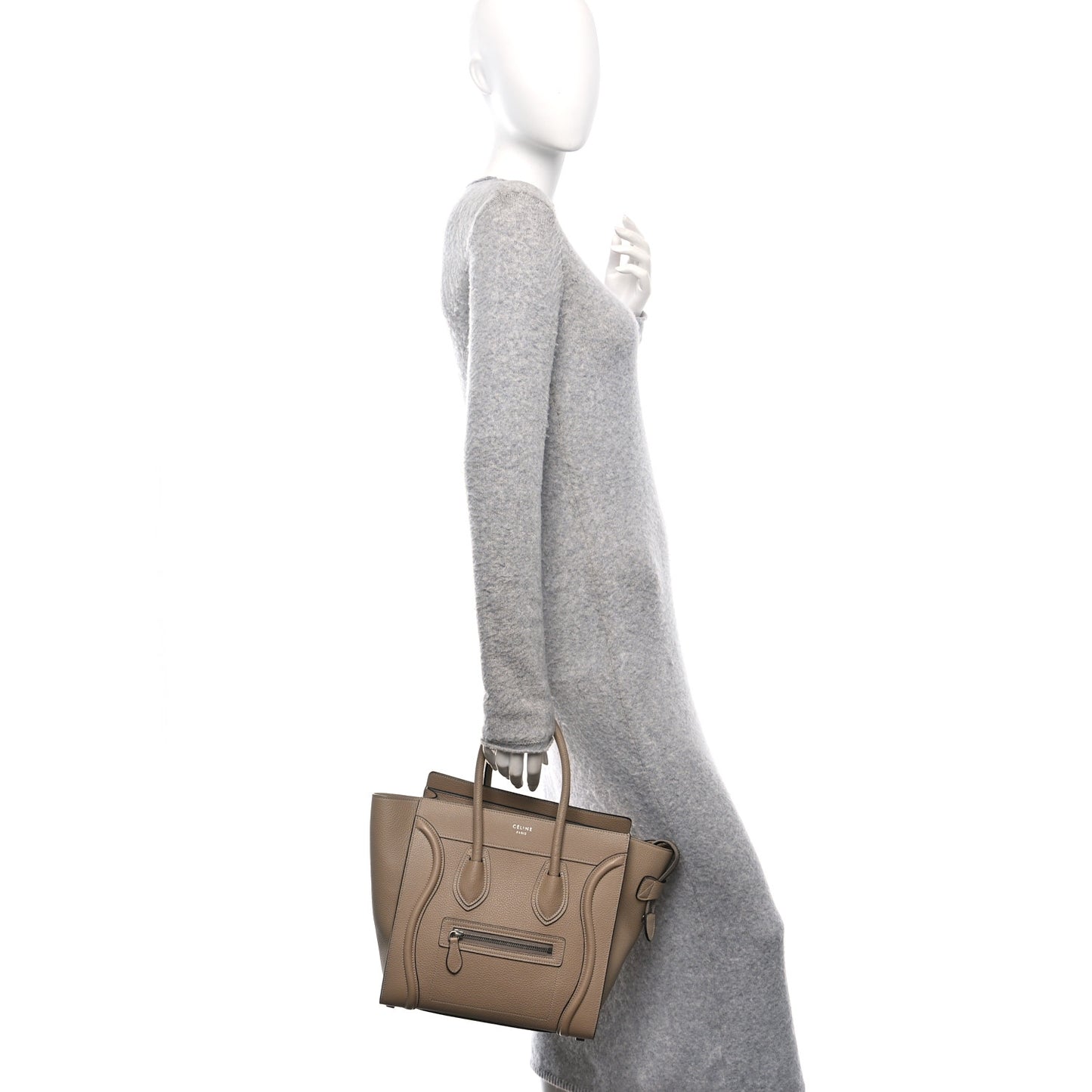 Drummed Calfskin Micro Luggage Dune