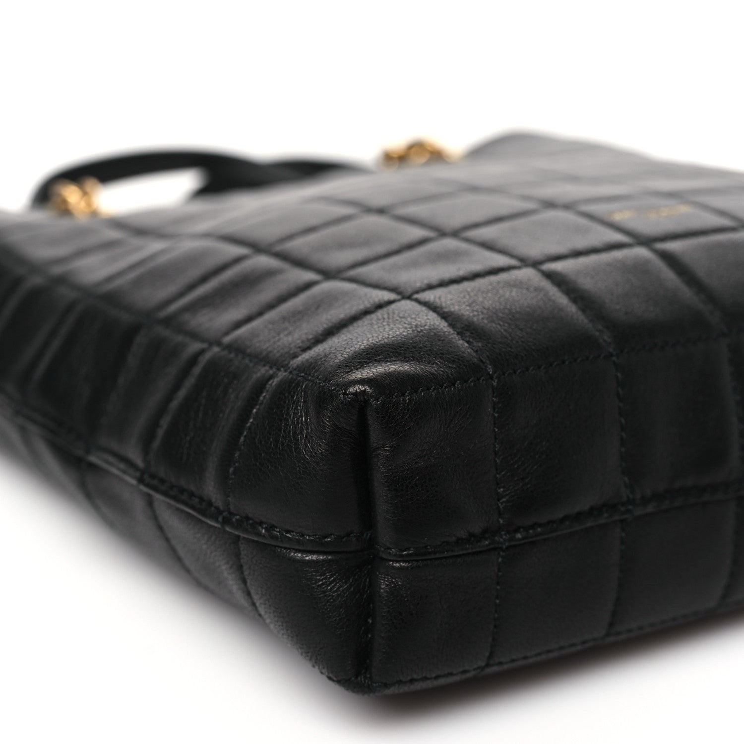 Saint Laurent Lambskin Carre Quilted Mini Shopping Bag Black 9 of 10