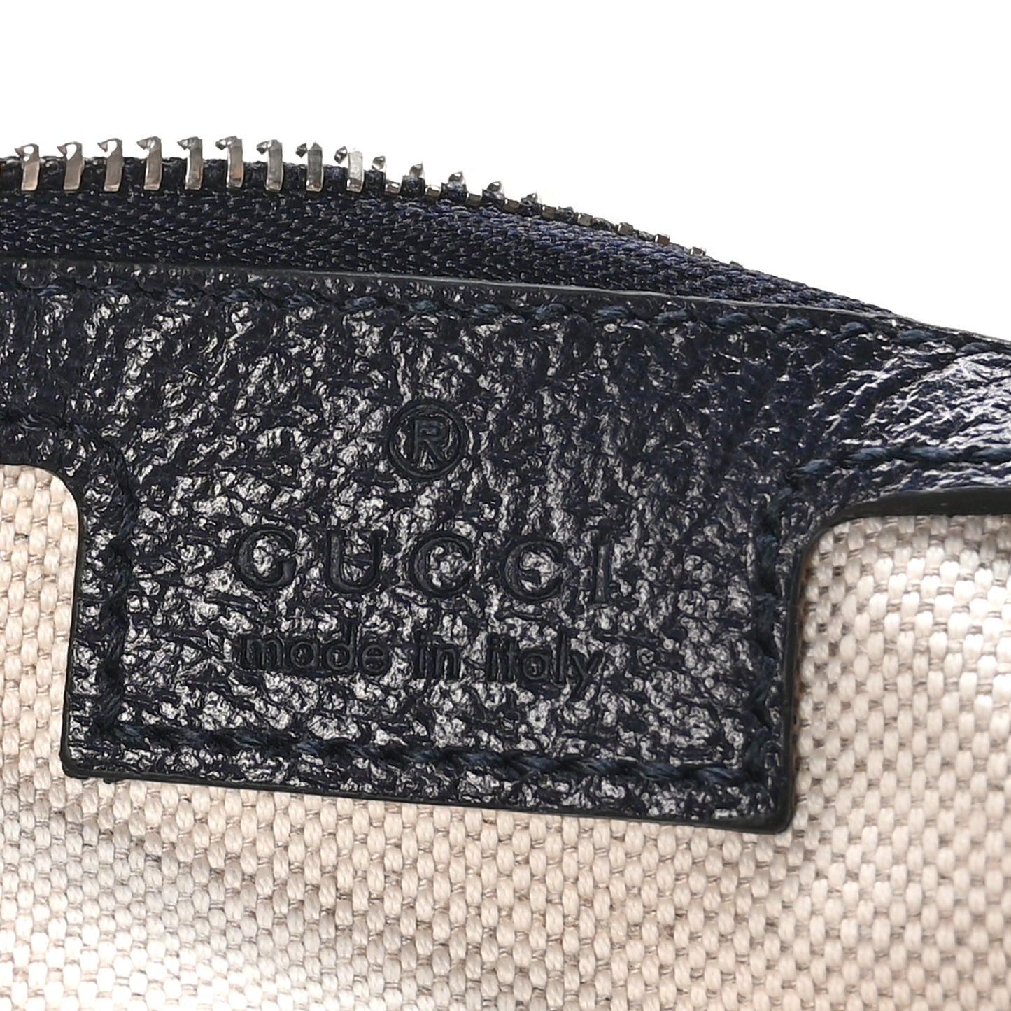 GG Supreme Monogram Textured Dollar Calfskin Web Small Jackie 1961 Hobo Beige Blue