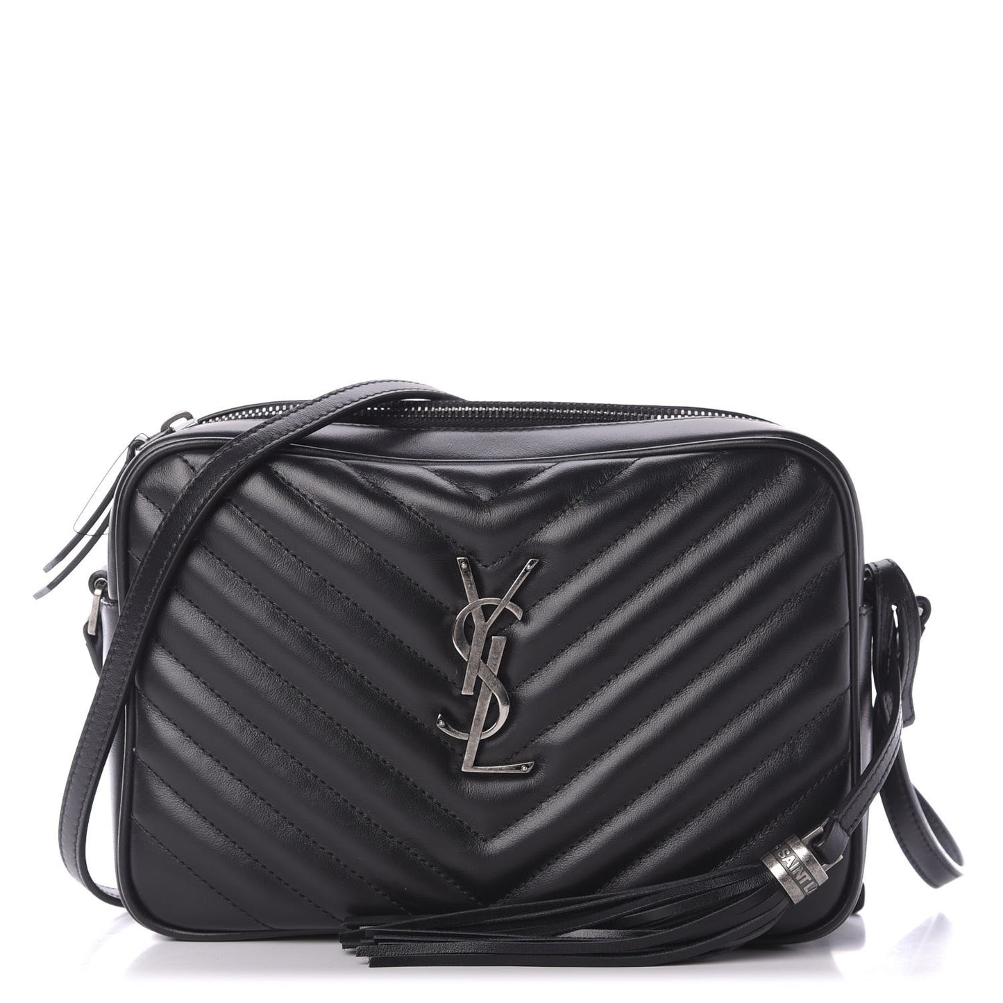 Calfskin Matelasse Monogram Lou Camera Bag Black