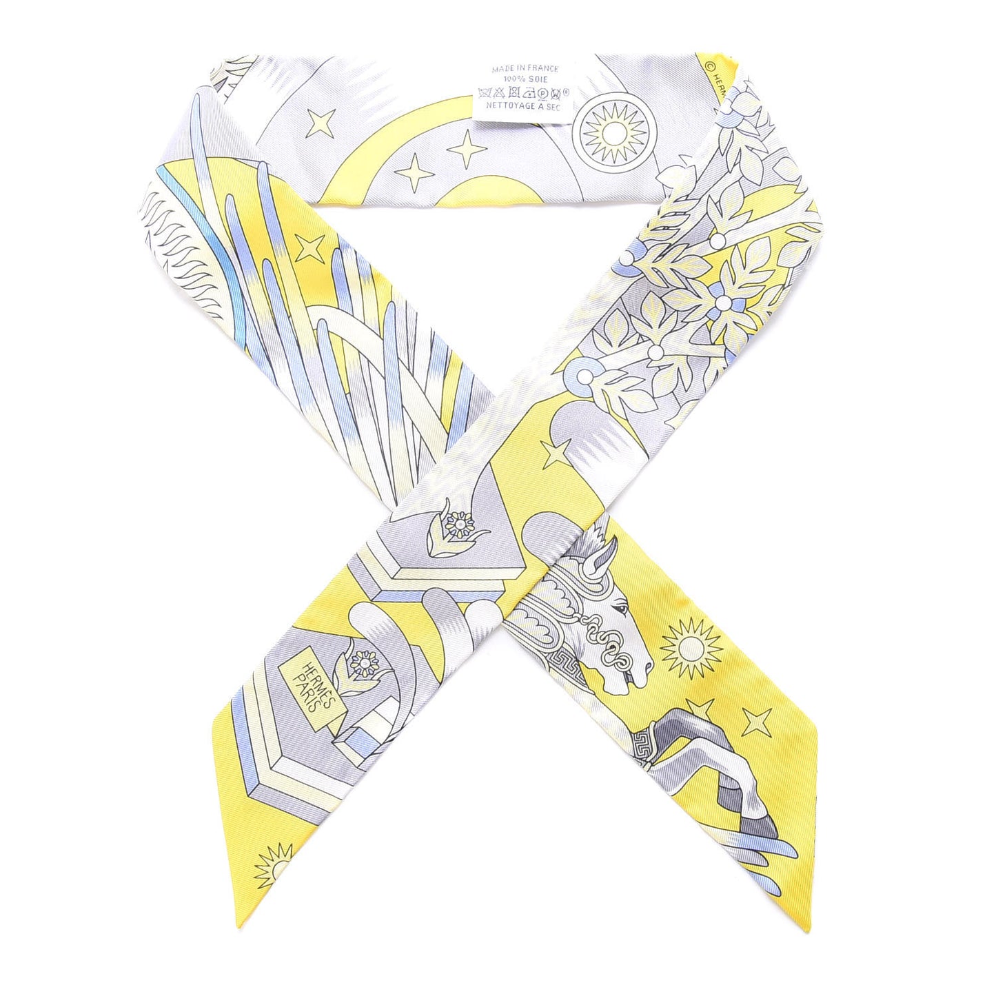 Silk La Source de Pegase Twilly Jaune Vif Gris Perle