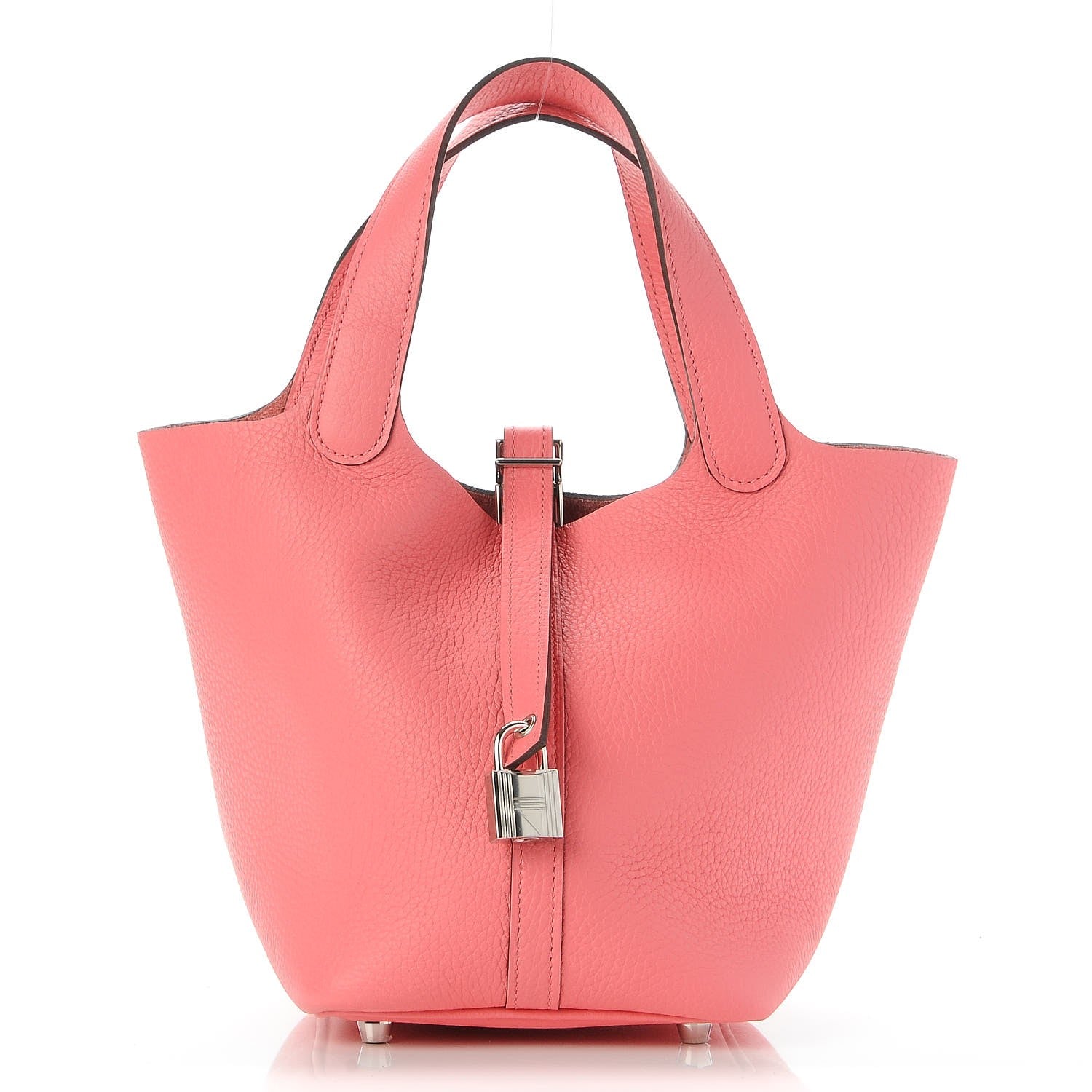 Hermes Taurillon Clemence Picotin Lock 18 PM Rose Azalee 236553