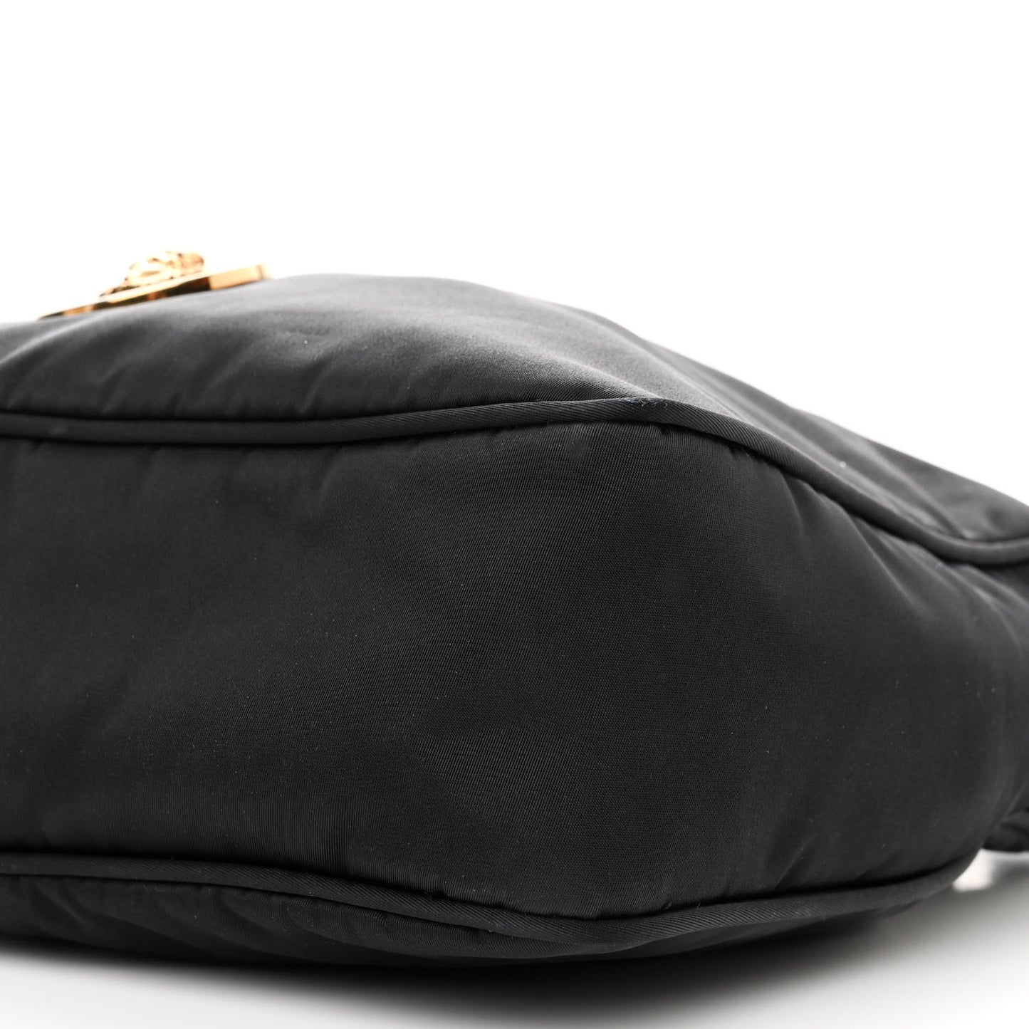 Nylon Medusa Shoulder Bag Black