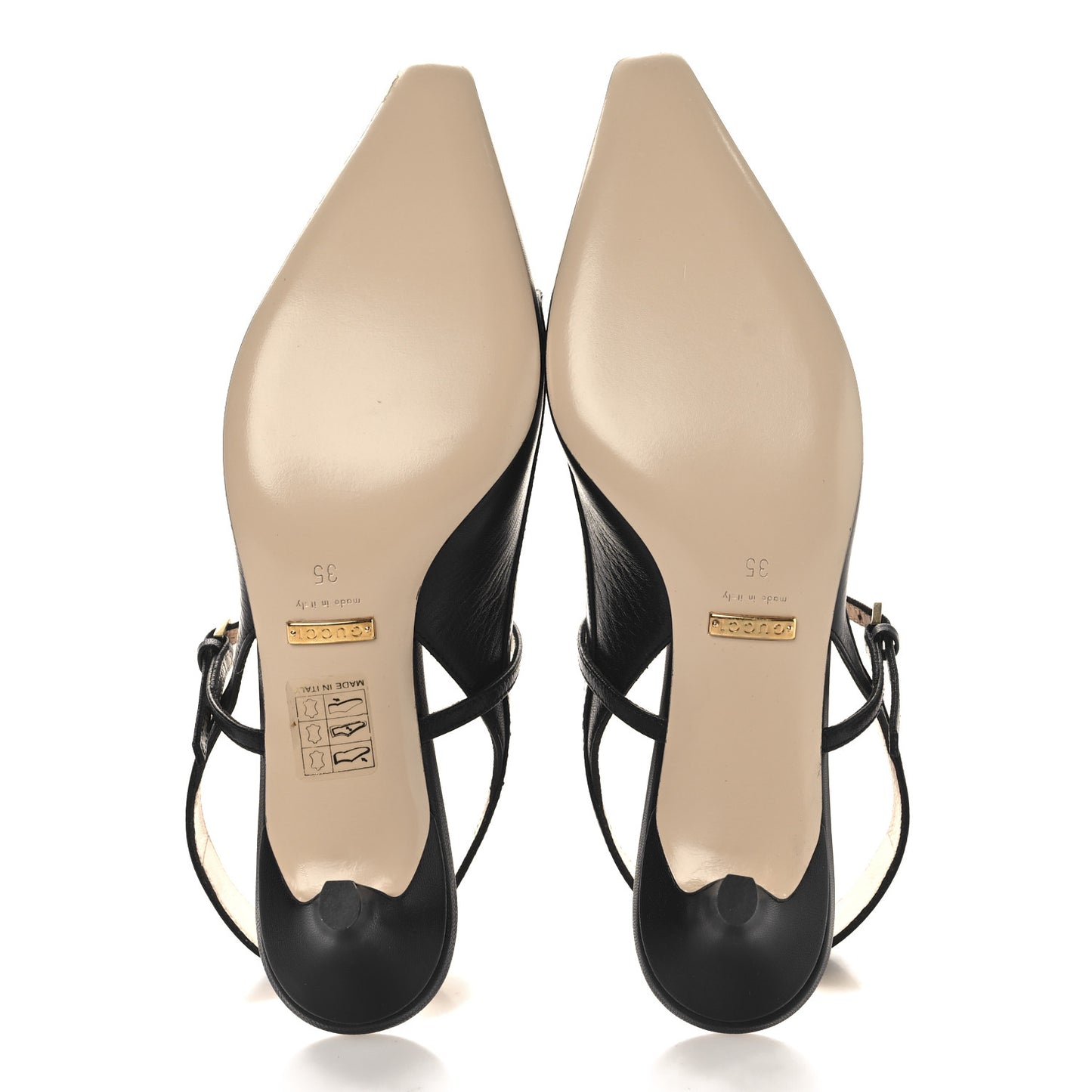 Malaga Kid Zumi Low Heel Slingback Pumps 35 Black