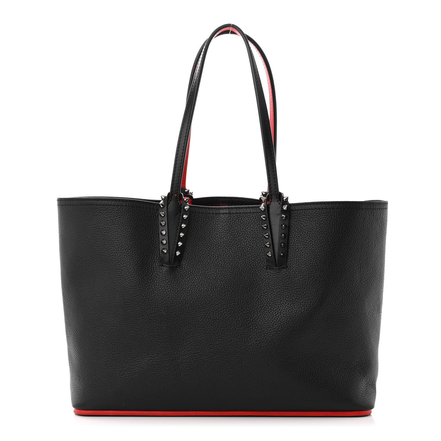 Christian Louboutin Calfskin Empire Spikes Small East West Cabata Tote Black 1 of 11