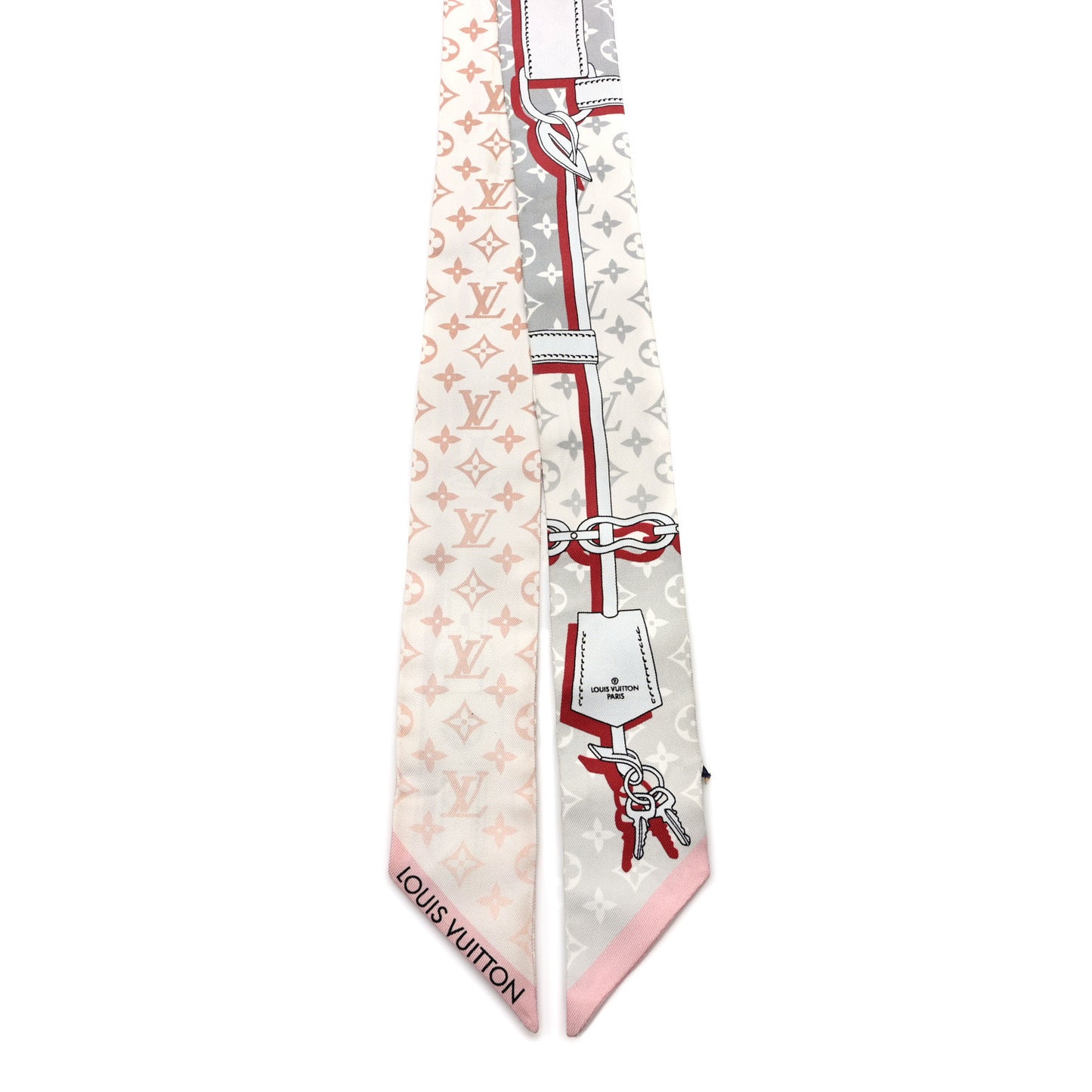 LOUIS VUITTON Silk Monogram Confidential BB Bandeau Gray