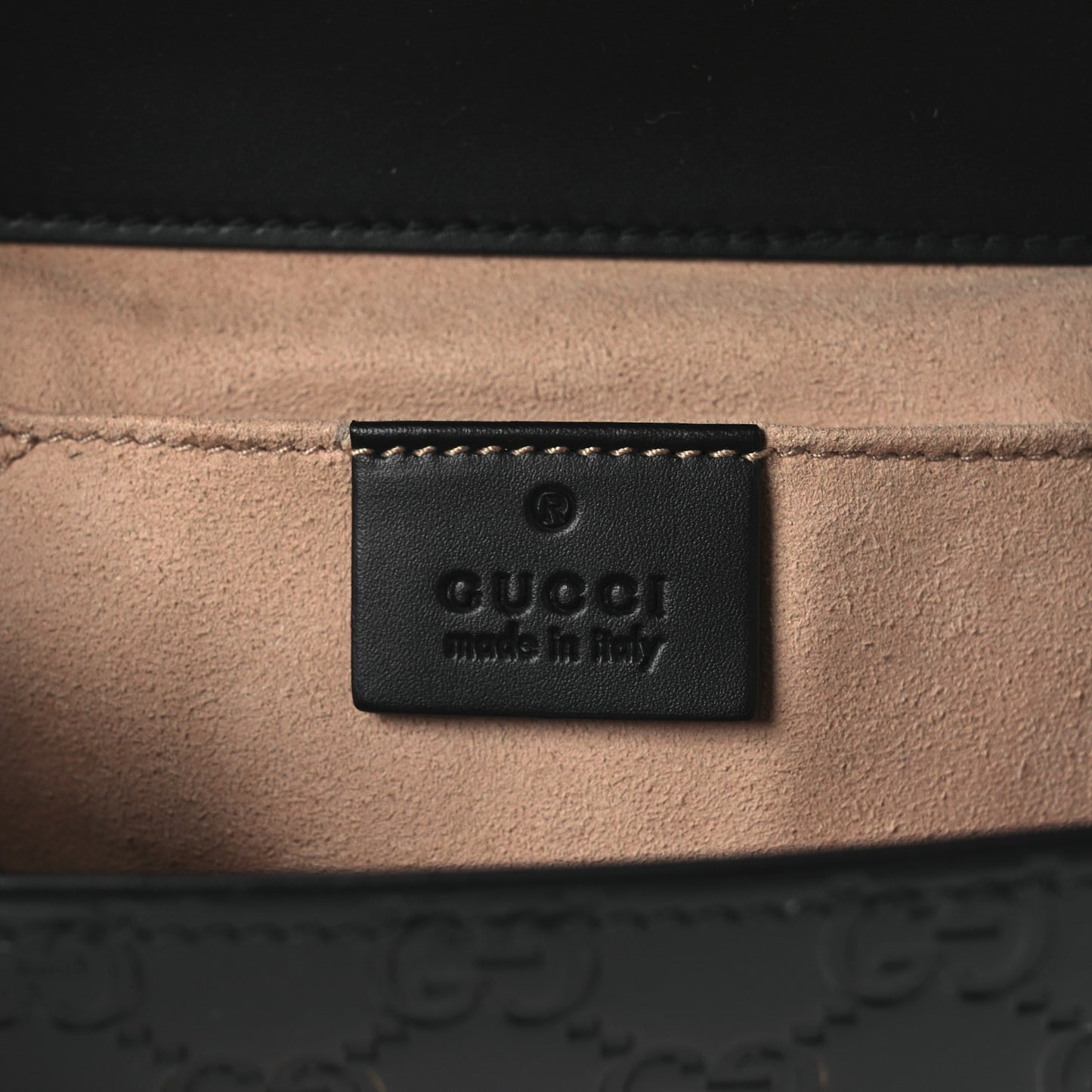 Guccissima Small Padlock Shoulder Bag Black