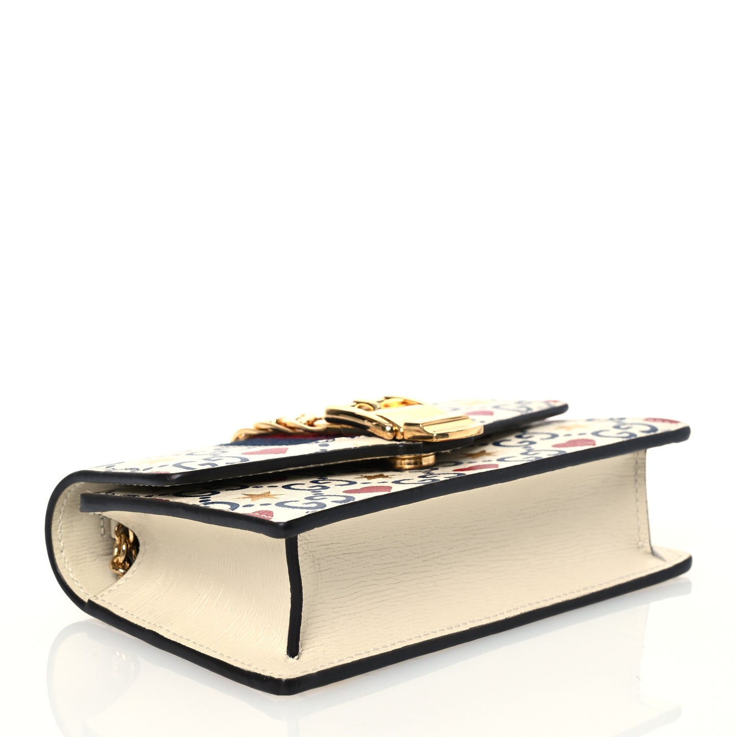 Textured Calfskin Valentine's Day Super Mini Sylvie Chain Shoulder Bag Ivory