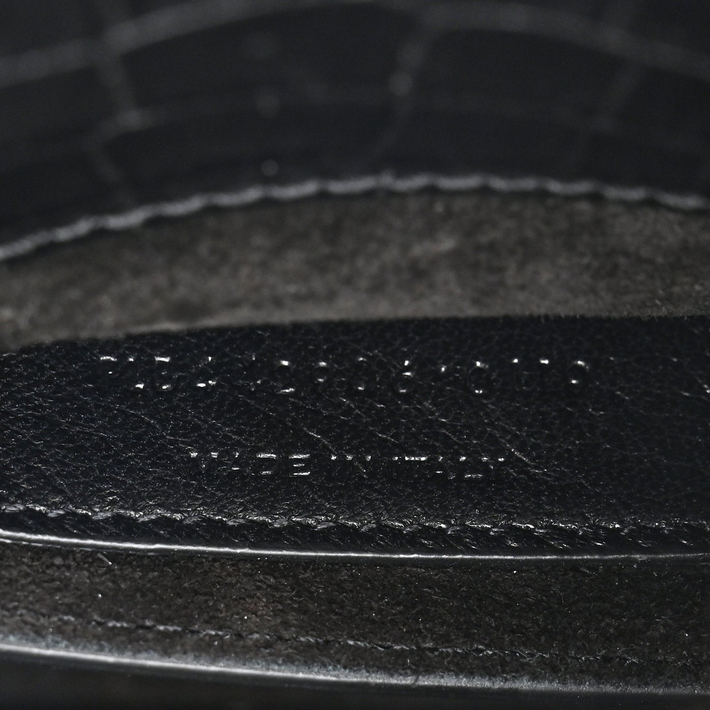 Calfskin Crocodile Embossed Medium Monogram Sunset Black