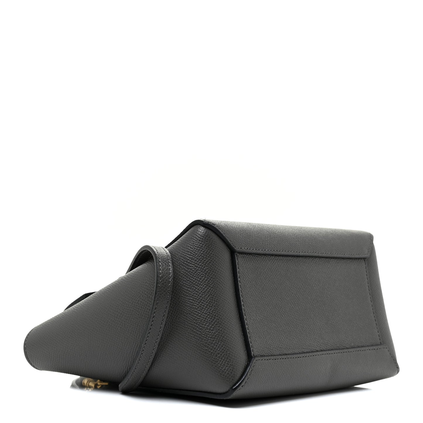 Baby Grained Calfskin Micro Belt Bag Grey
