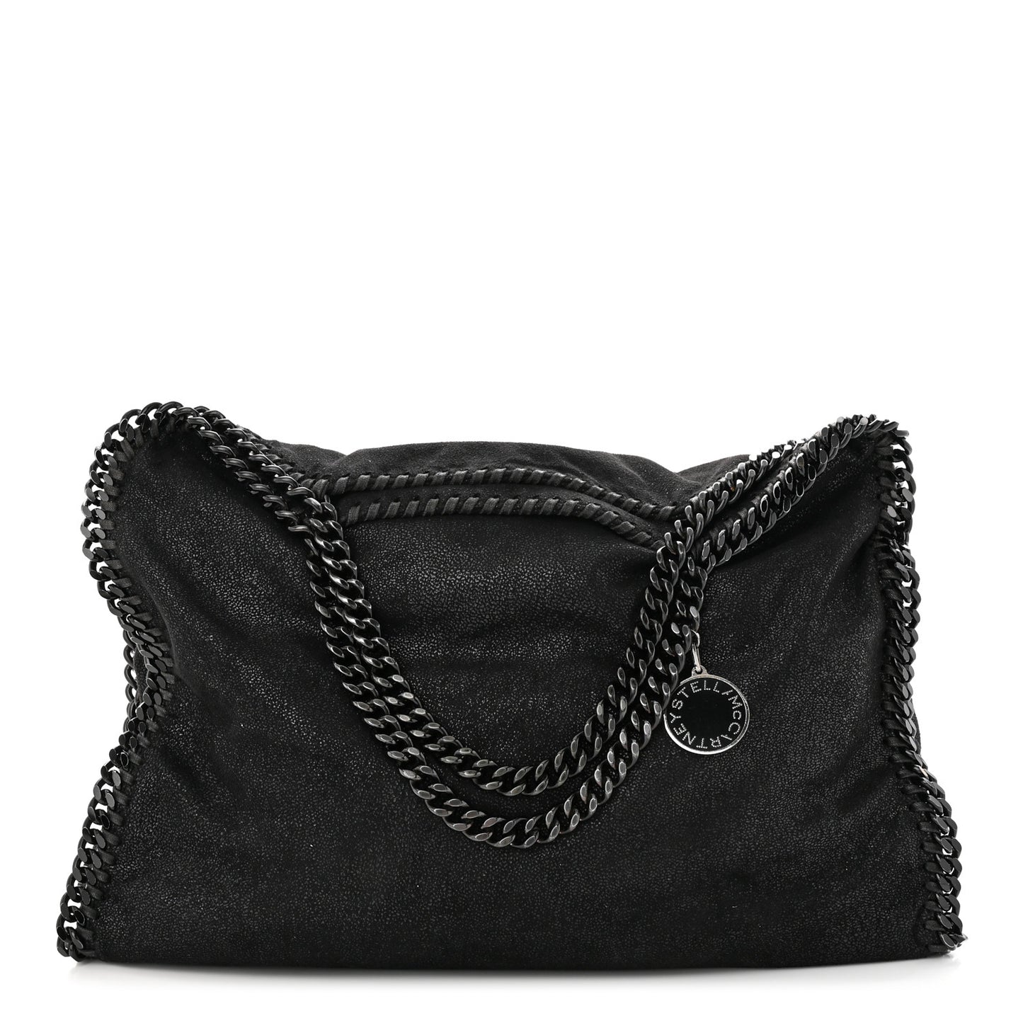 Shaggy Deer Falabella Fold Over Tote Black
