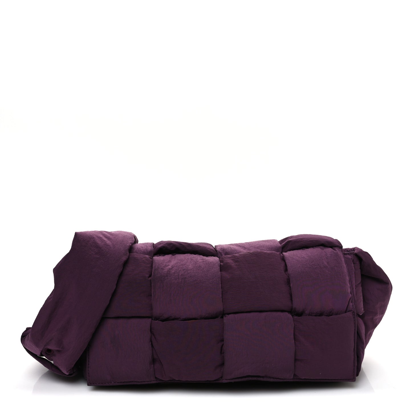 Nylon Intrecciato Padded Tech Cassette Bag Purple