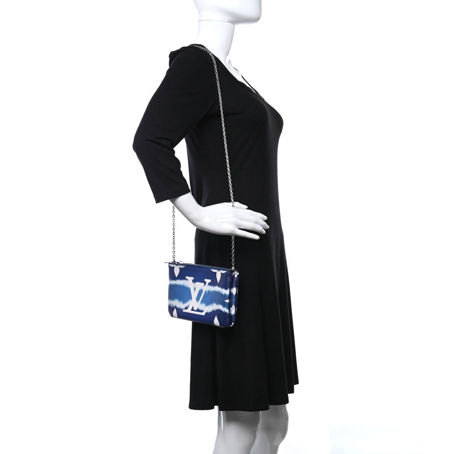 Monogram Giant Escale Double Zip Pochette Blue