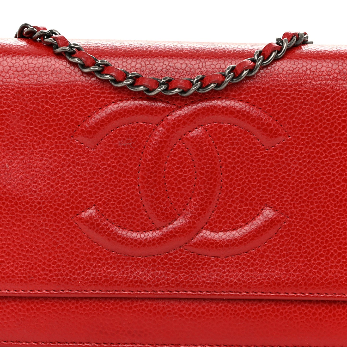 Caviar Timeless CC Wallet on Chain WOC Red