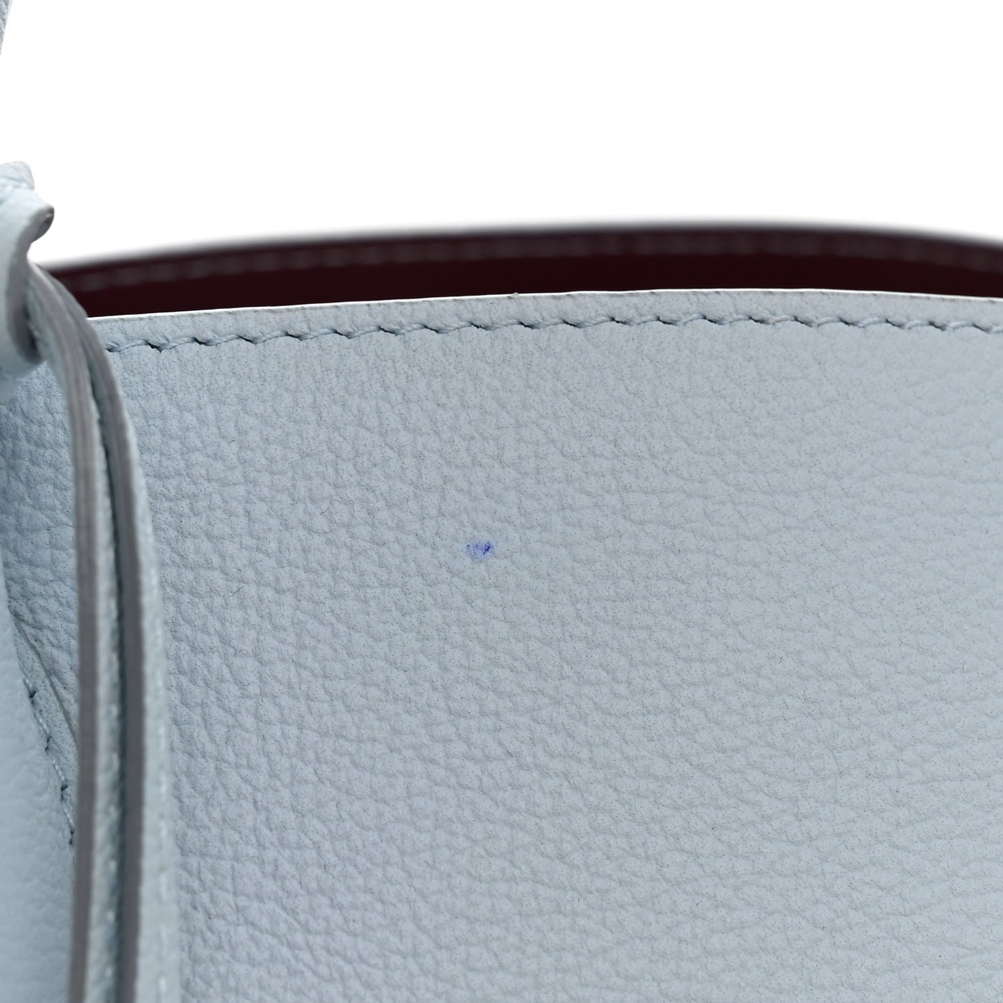 Supple Grained Calfskin Medium Open Bar Tote Light Blue