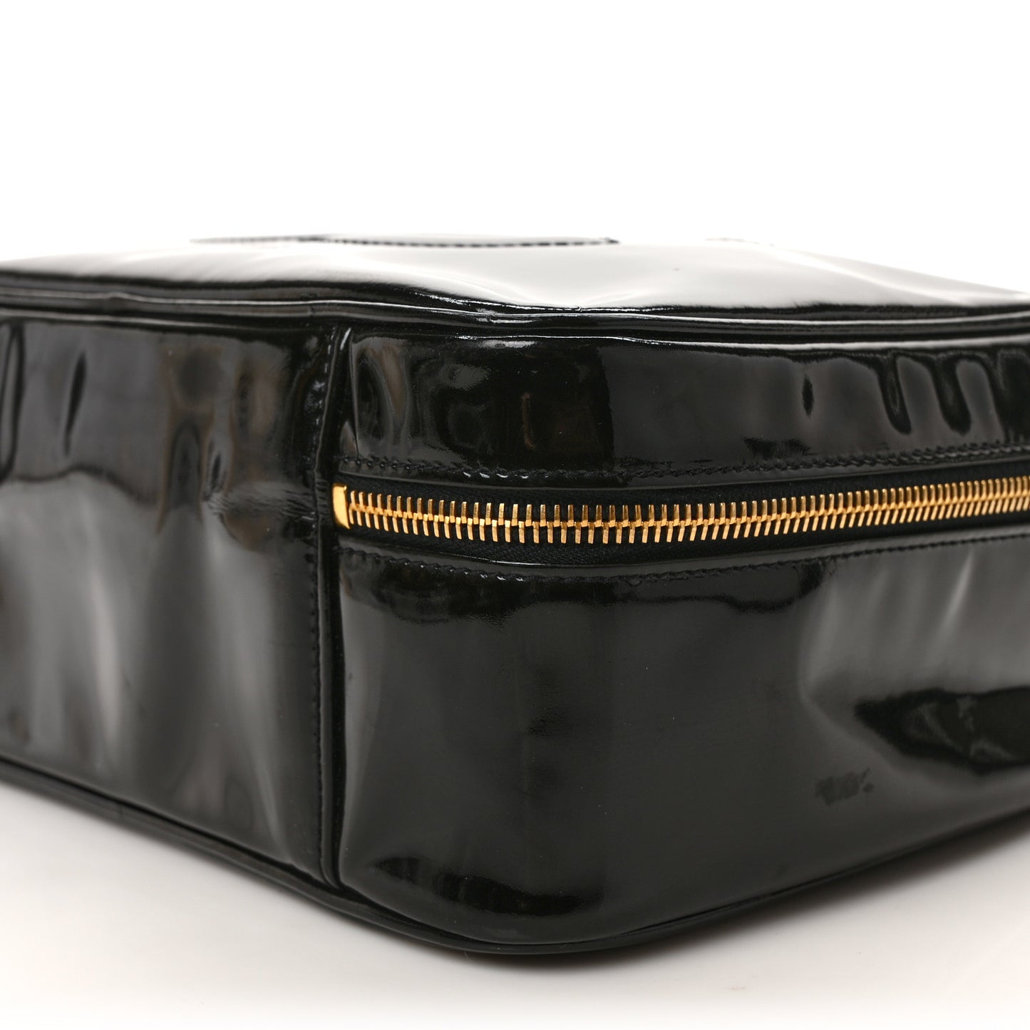 Patent CC Vanity Cosmetic Case Black