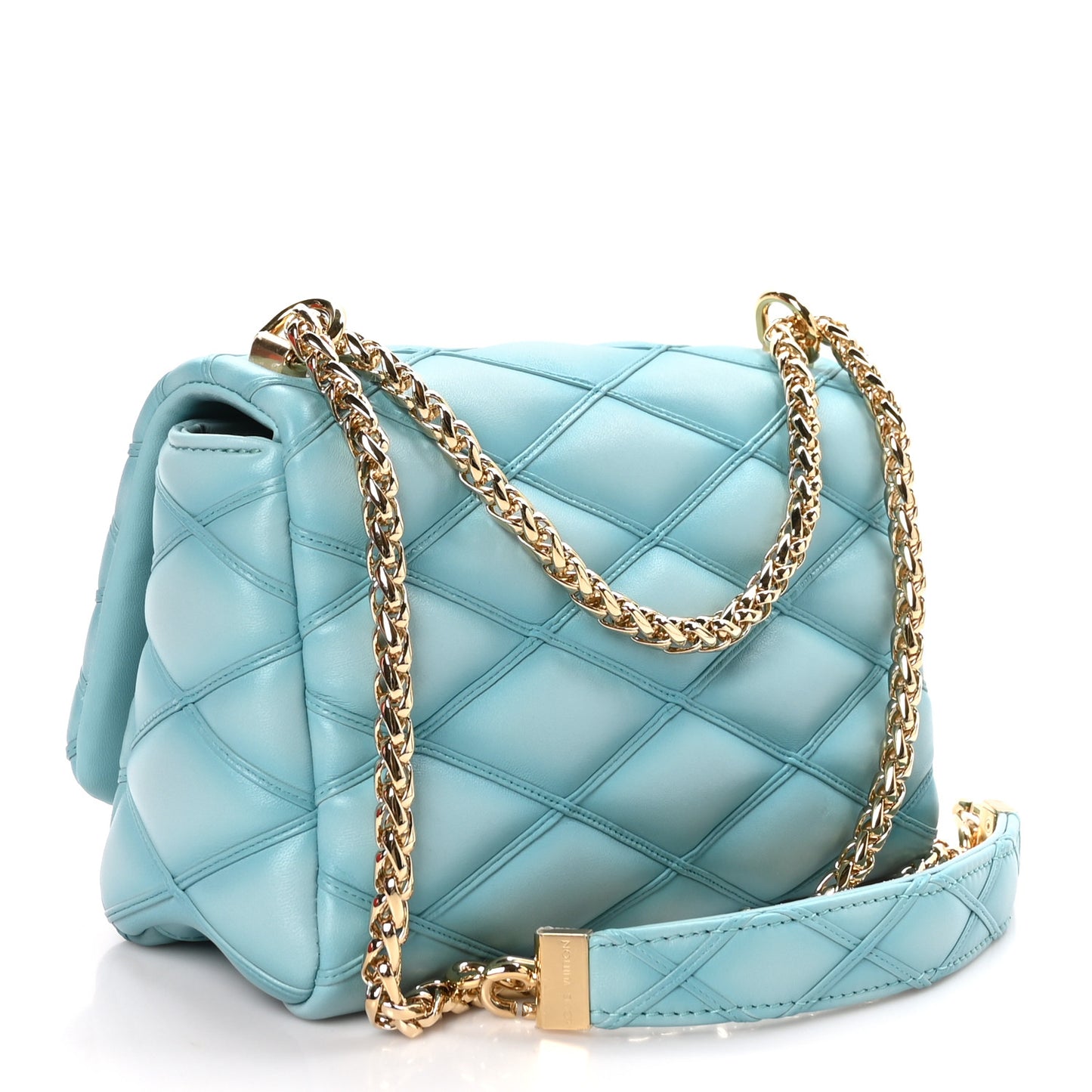 Lambskin Malletage Top Handle GO-14 MM Lagoon