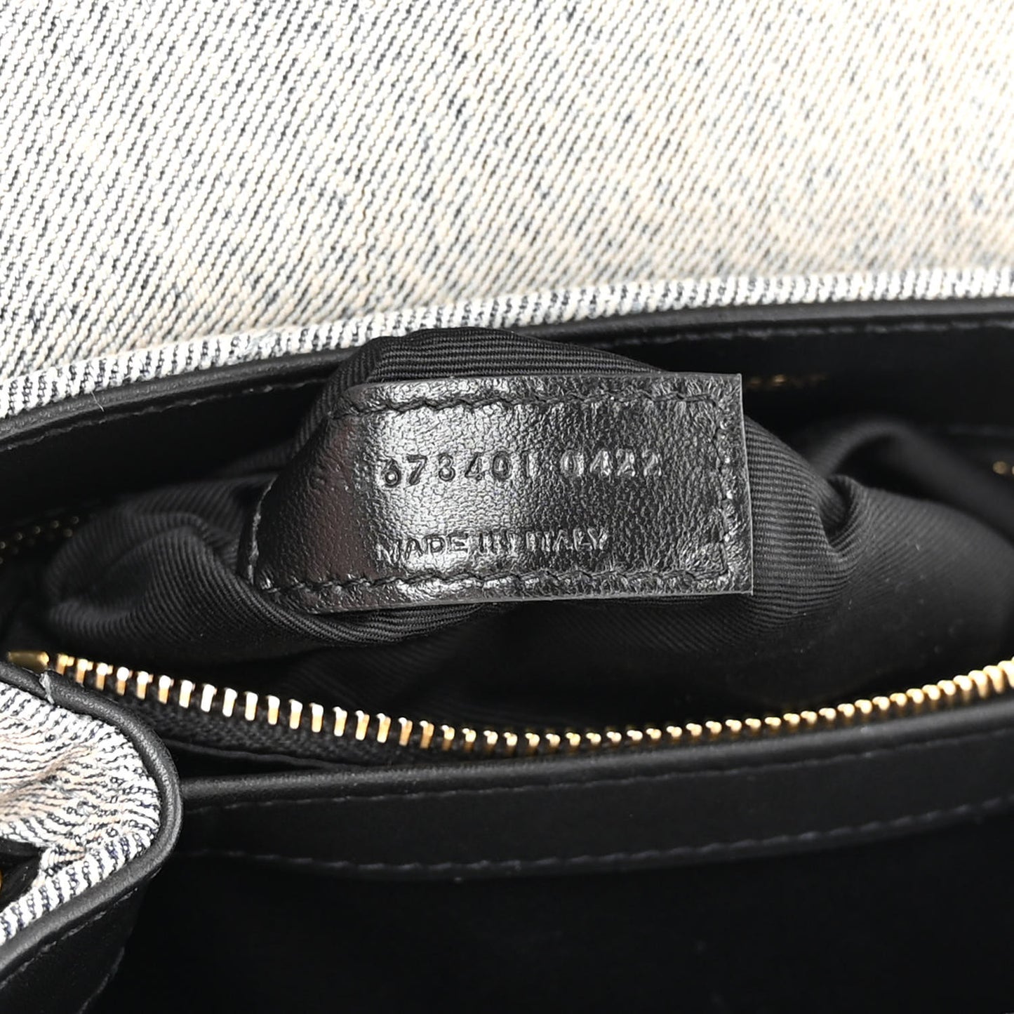 Denim Y Quilted Monogram Toy Loulou Crossbody Bag Grey
