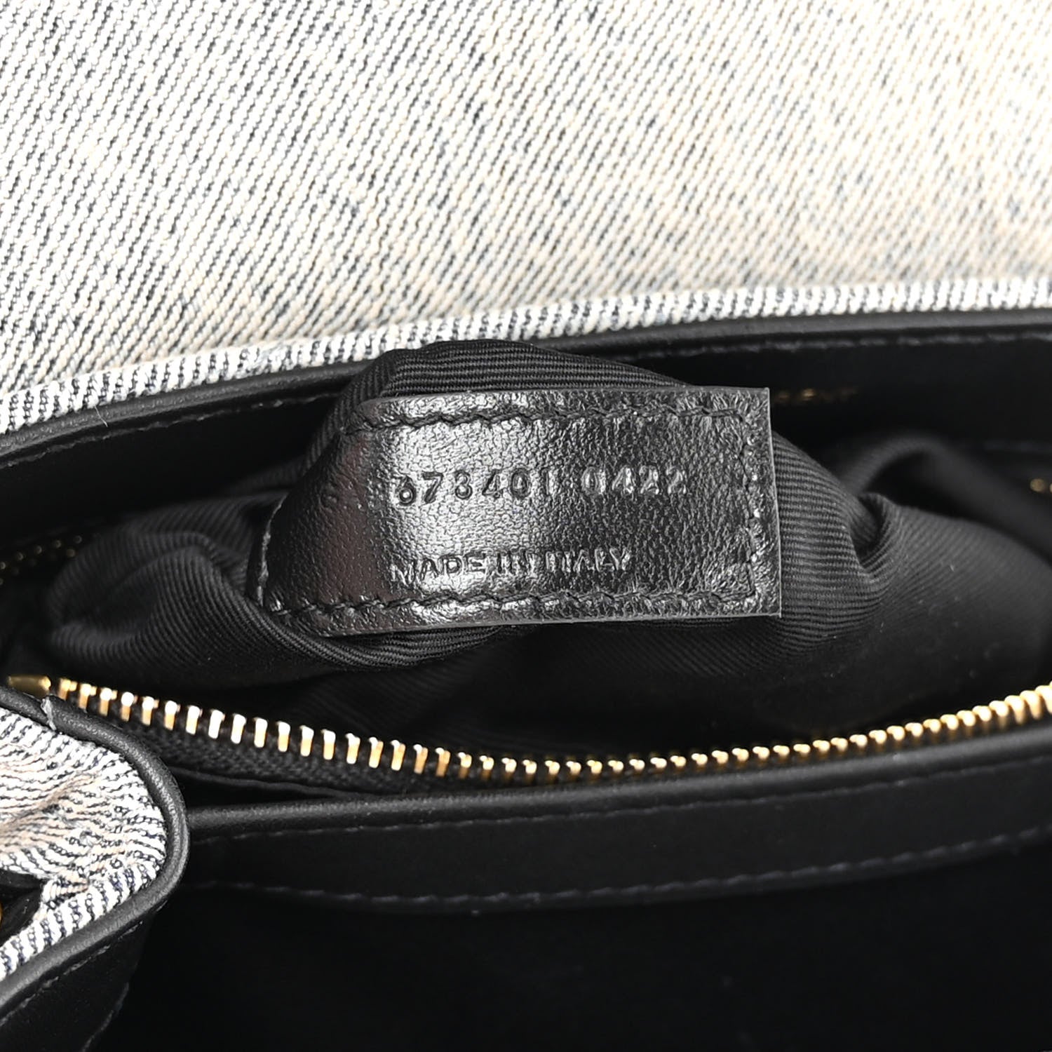 Saint Laurent Denim Y Quilted Monogram Toy Loulou Crossbody Bag Grey 7 of 11