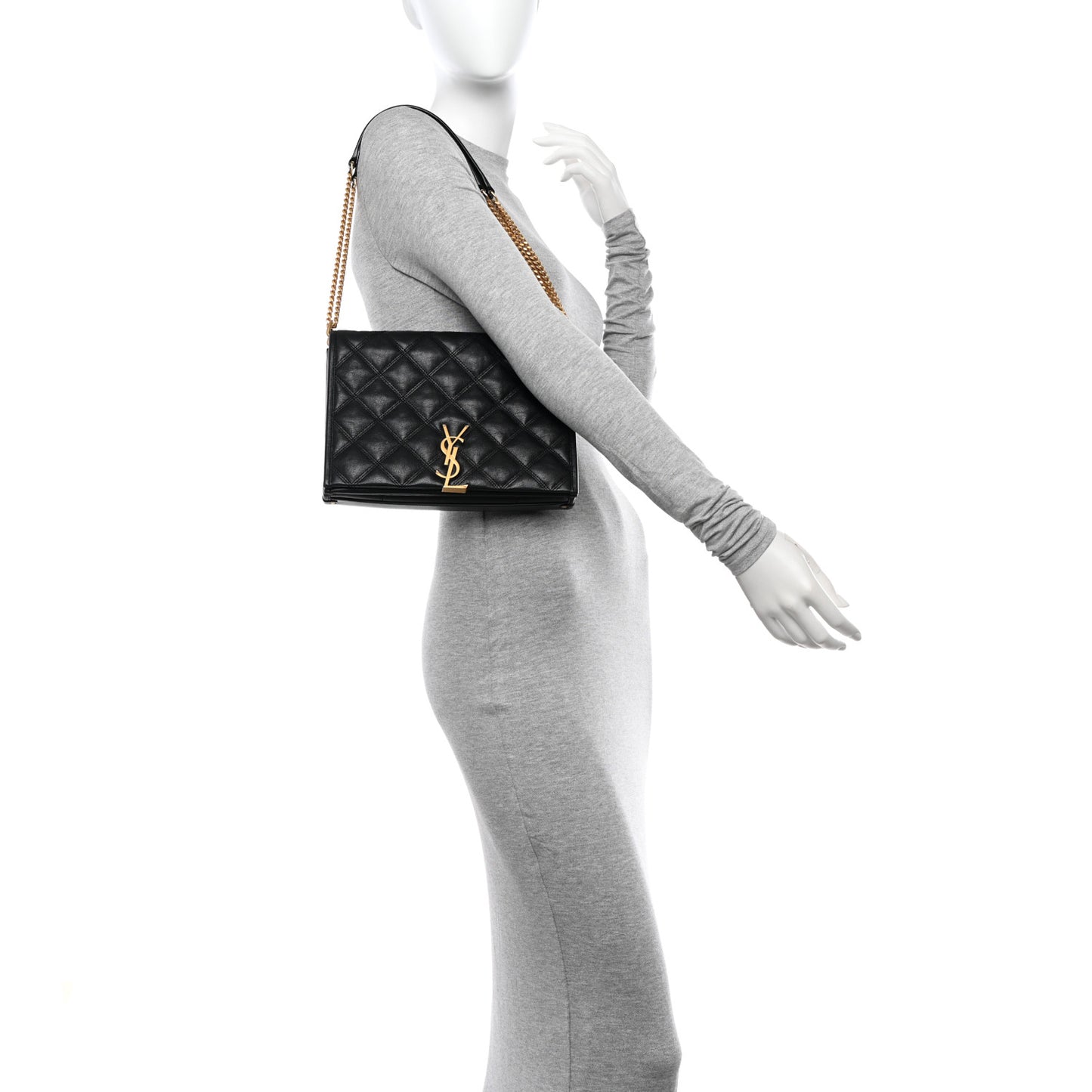 Lambskin Quilted Mini Becky Chain Bag Black