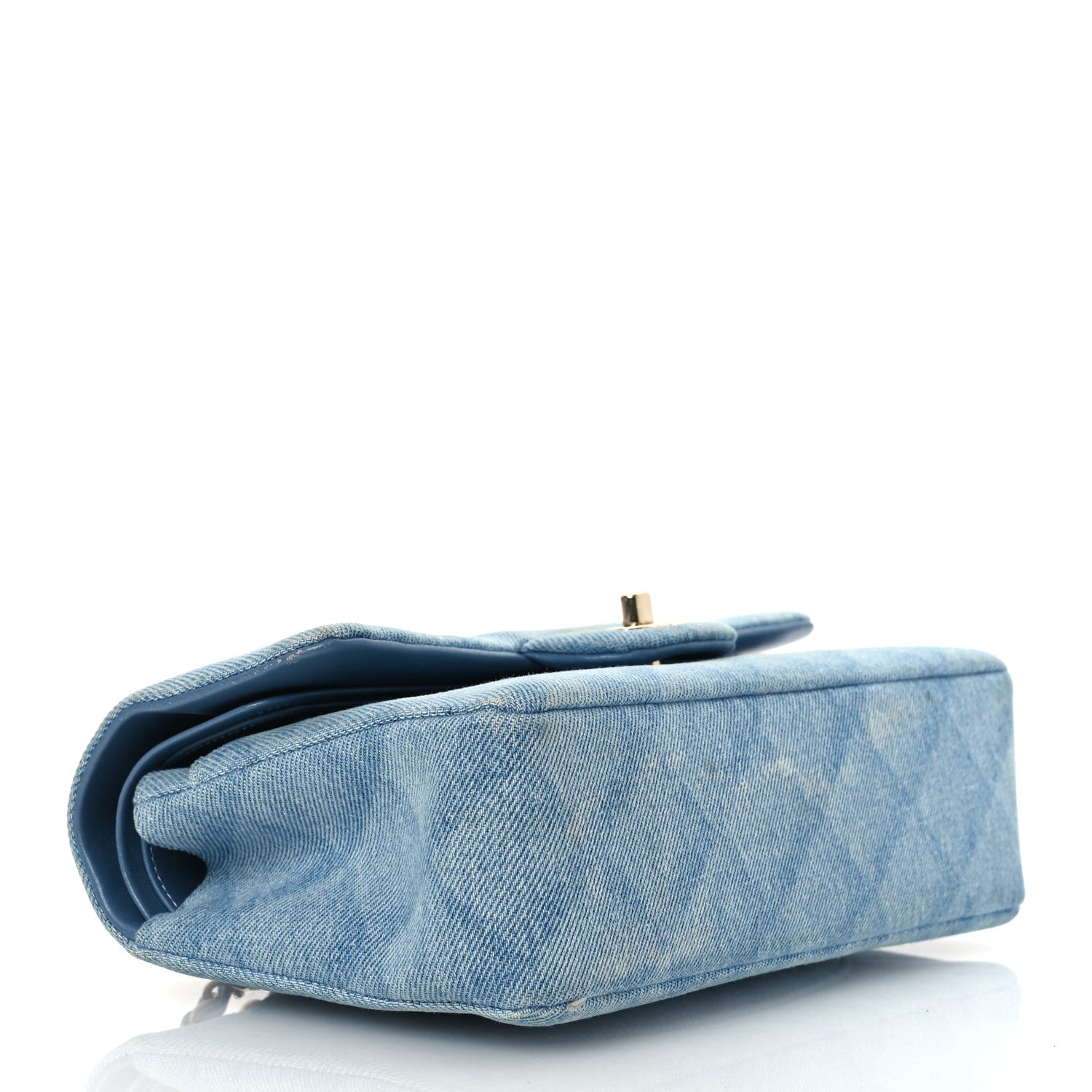 Chanel Printed Denim Quilted Mini Rectangular Flap Light Blue 4 of 10