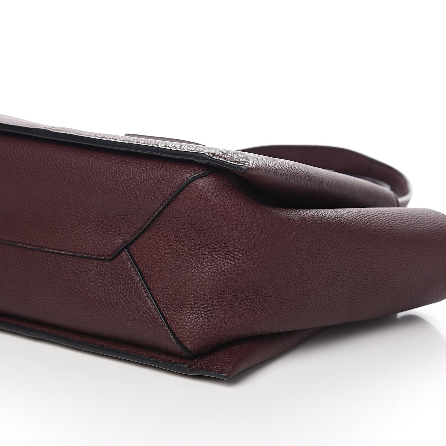 Baby Grained Calfskin Small Tri-Fold Bag Burgundy
