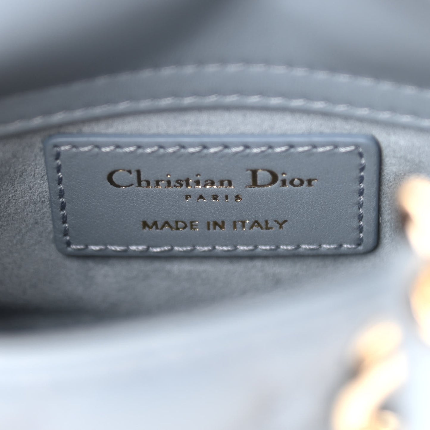 Lambskin Cannage Micro Lady Dior Cloud Blue