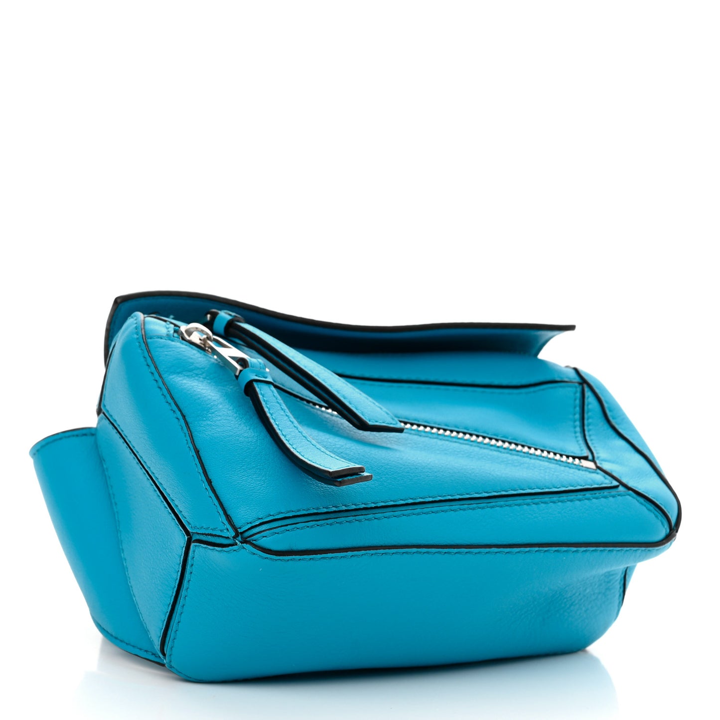 Calfskin Mini Puzzle Bumbag Cyan