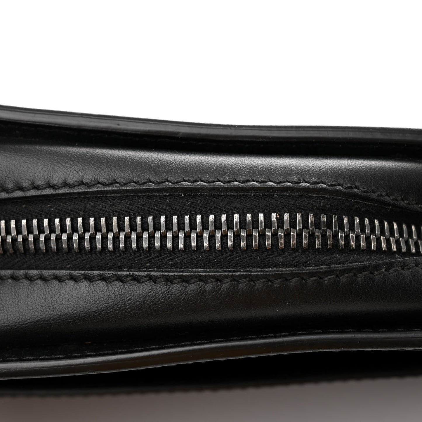 Vitello Century Grace FF Embossed Shoulder Clutch Black