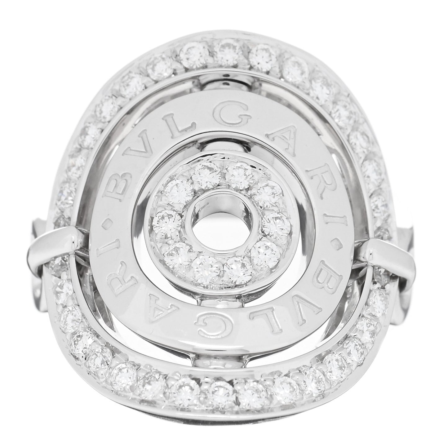 18K White Gold Diamond Astrale Oval Ring 51 5.75