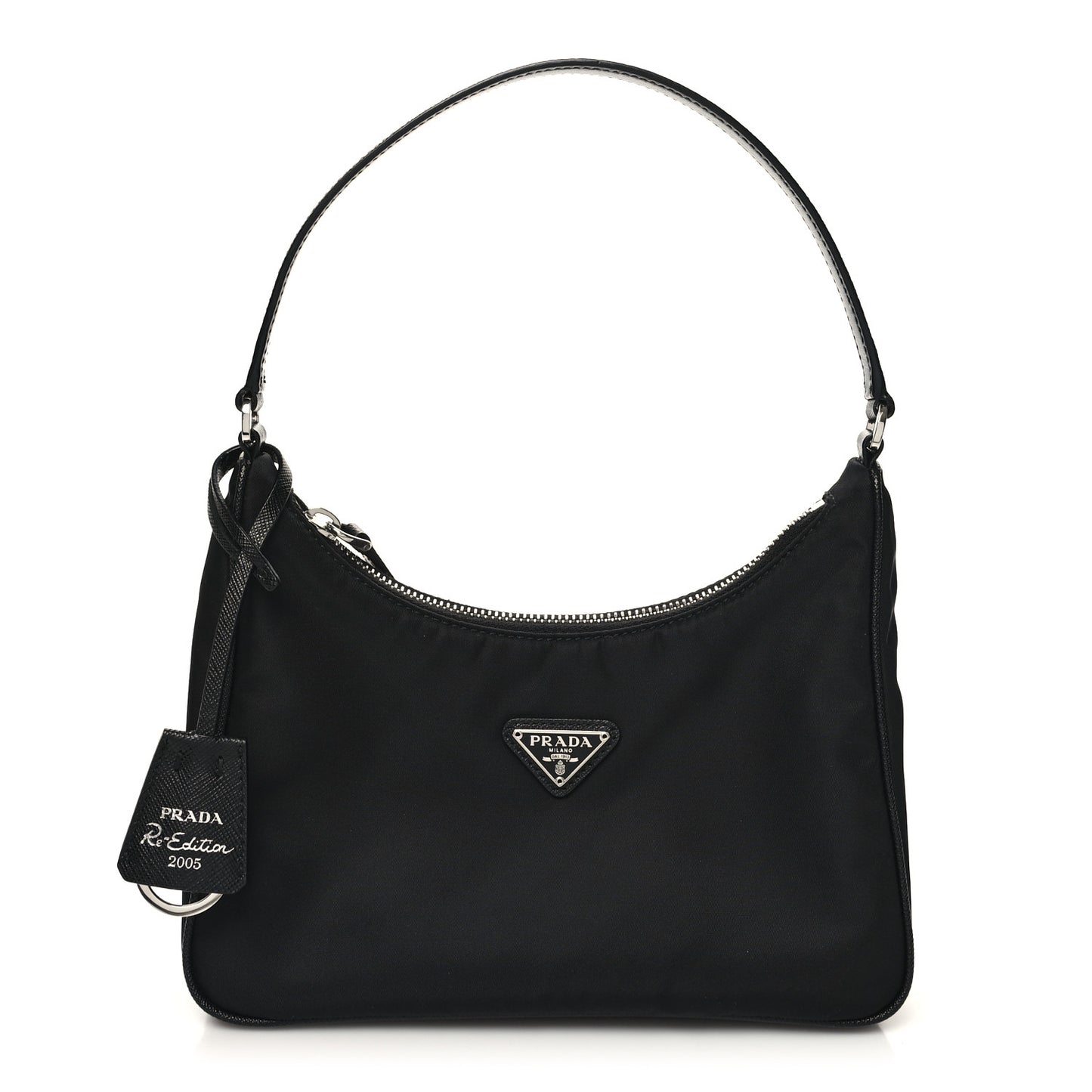 Tessuto Nylon Saffiano Mini Re-Edition 2005 Bag Black