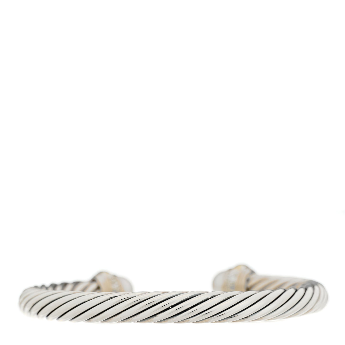 Sterling Silver 18K Yellow Gold Pearl 7mm Cable Classics Bracelet