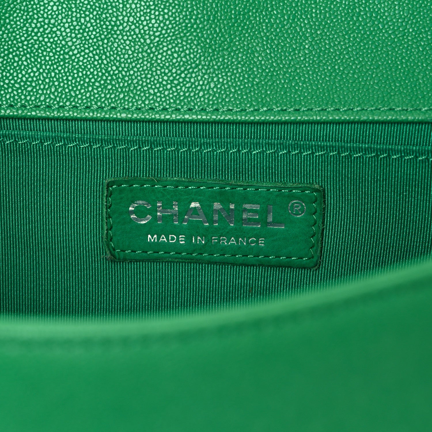 Chanel Caviar Quilted Medium Boy Flap Green 6 of 11