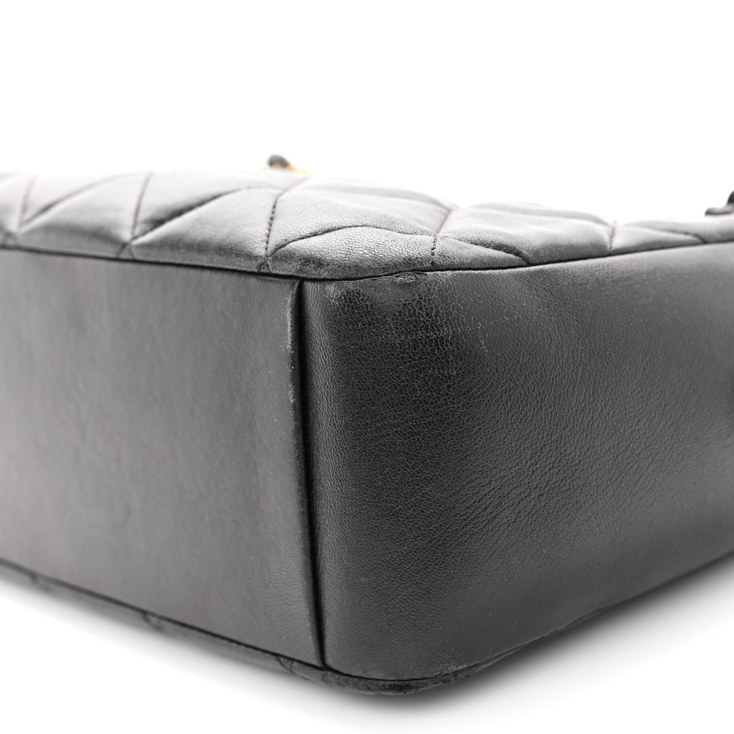 Calfskin Quilted Small Ballerine Camera Case Black