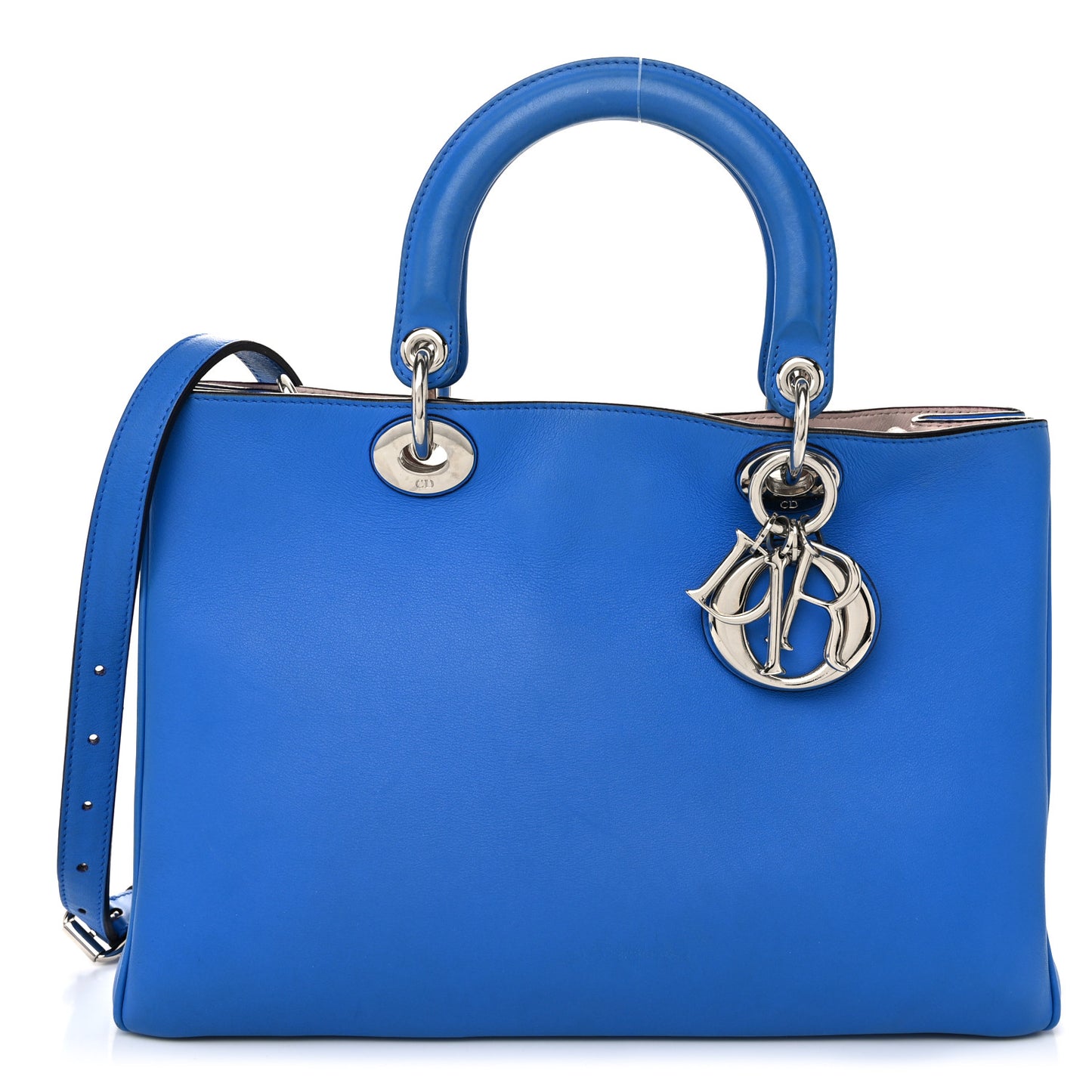 Smooth Calfskin Medium Diorissimo Tote Bleu Nosy Rose Tendre