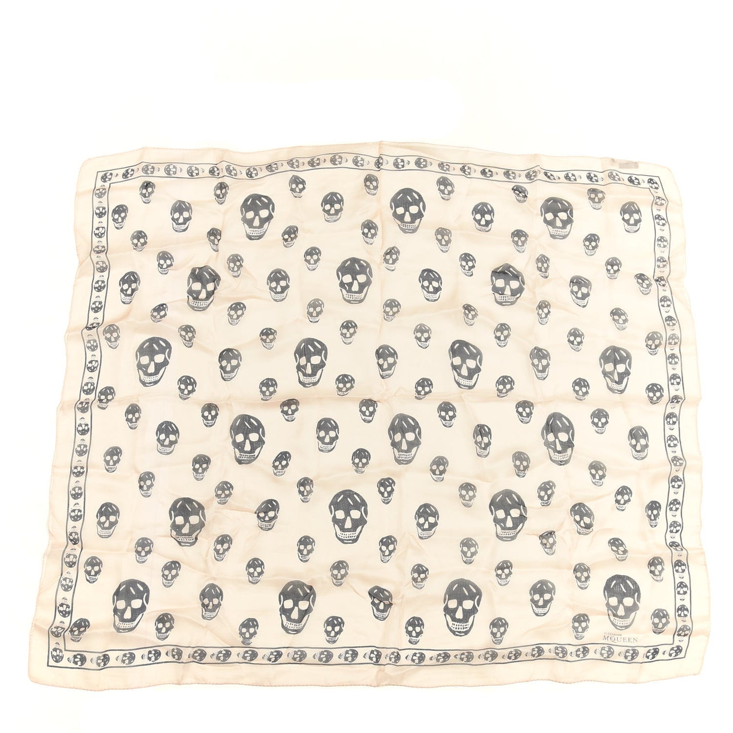 Silk Chiffon Skull Scarf Pink