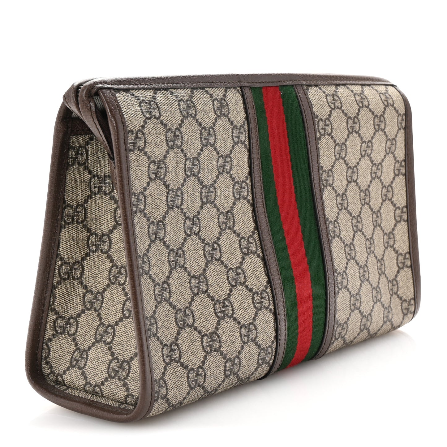 GG Supreme Monogram Web Ophidia GG Toiletry Case Beige New Acero