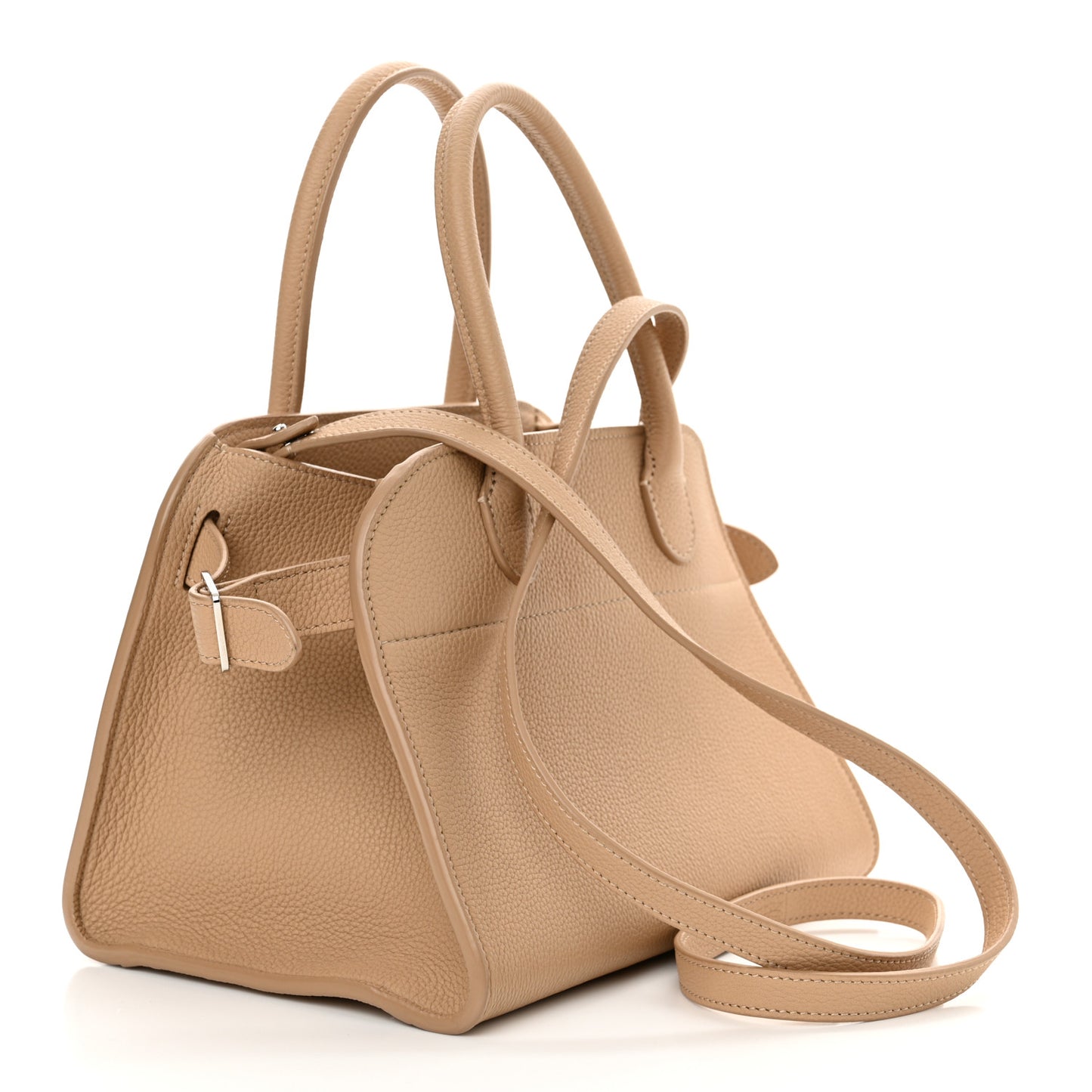 Grained Calfskin Soft Margaux 10 Bag Silk