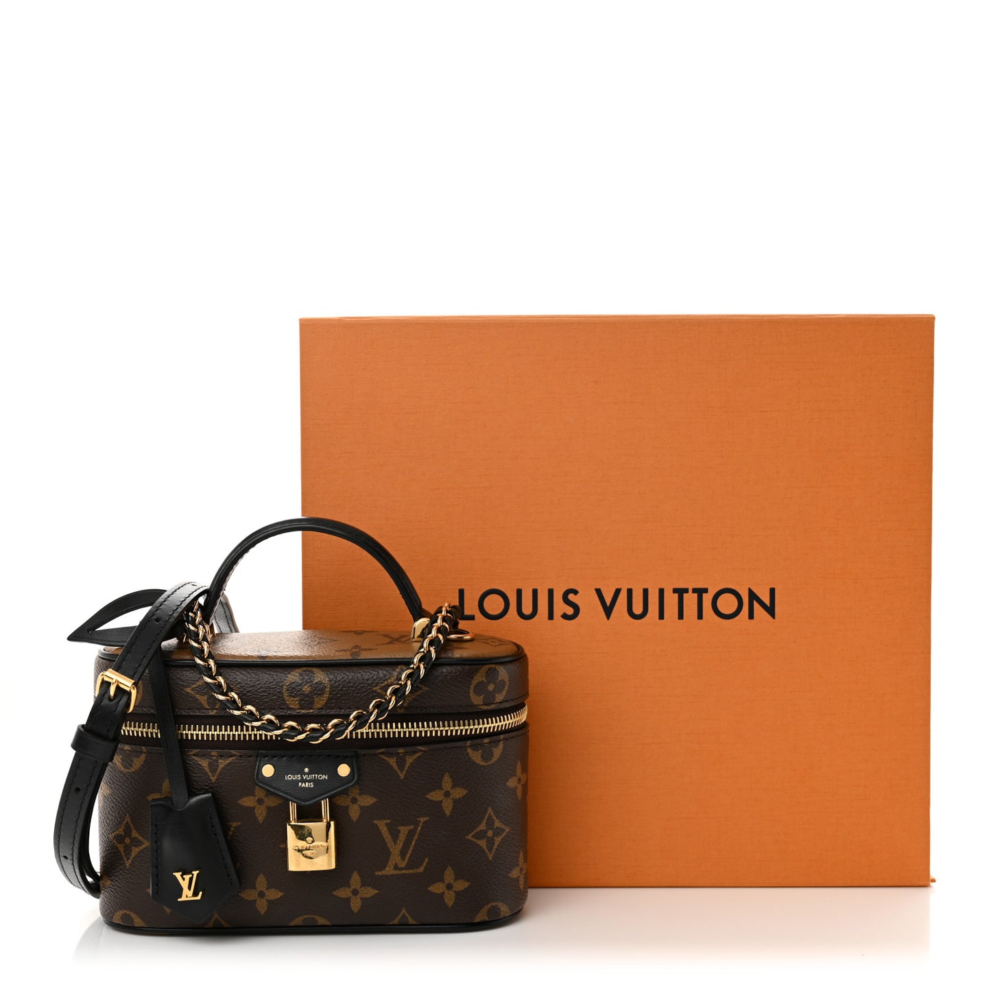 Reverse Monogram Vanity Chain Pouch