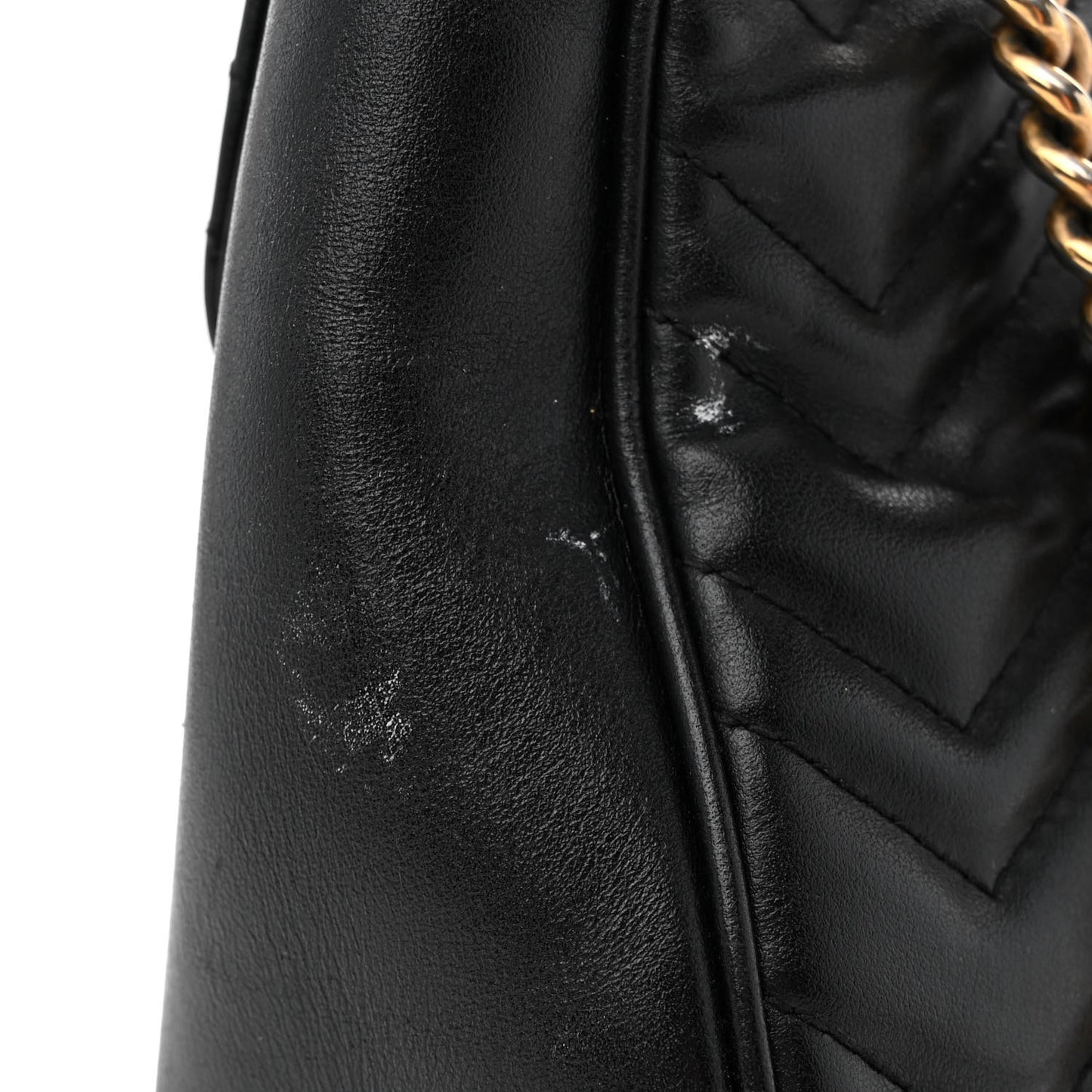 Calfskin Matelasse Medium GG Marmont Shoulder Bag Black