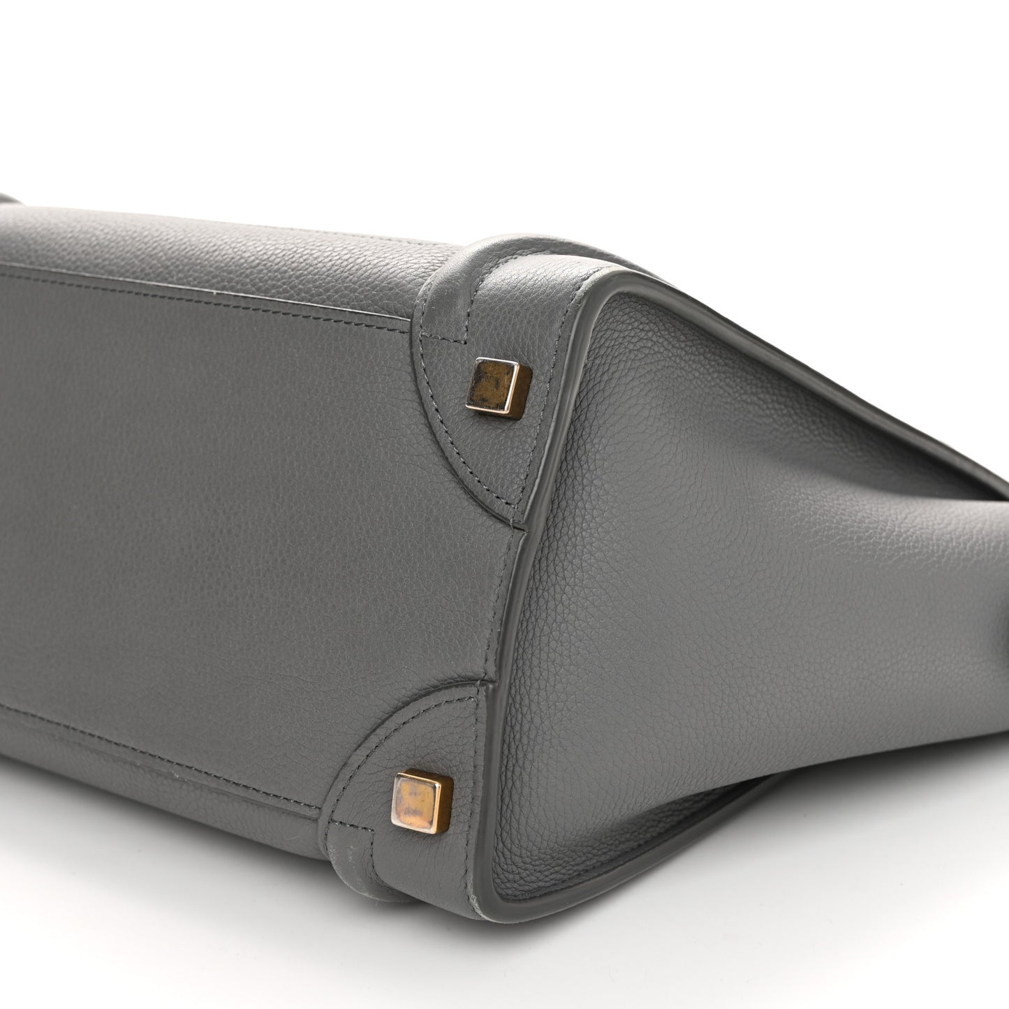 Baby Drummed Calfskin Micro Luggage Kohl