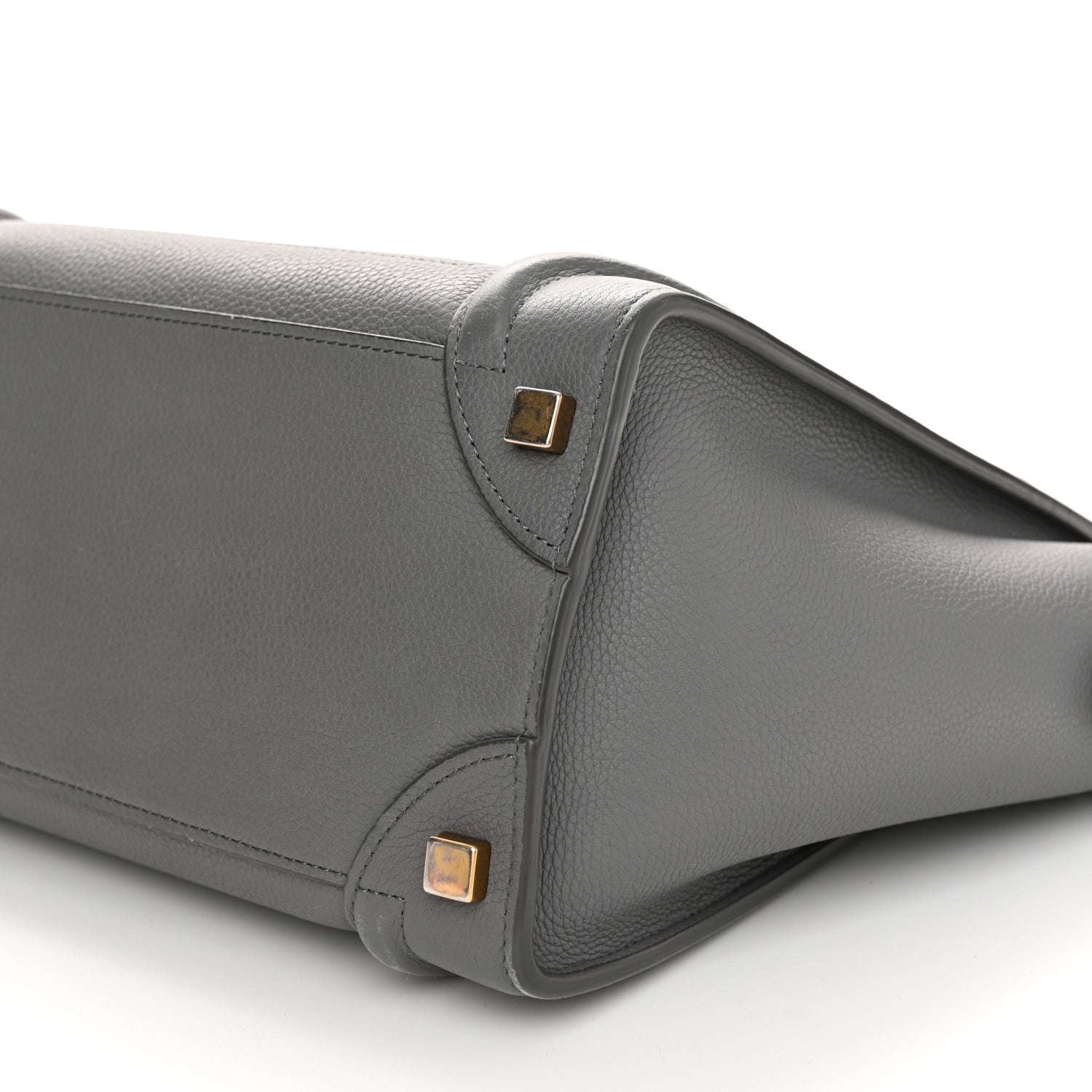 Celine Baby Drummed Calfskin Micro Luggage Kohl 9 of 17