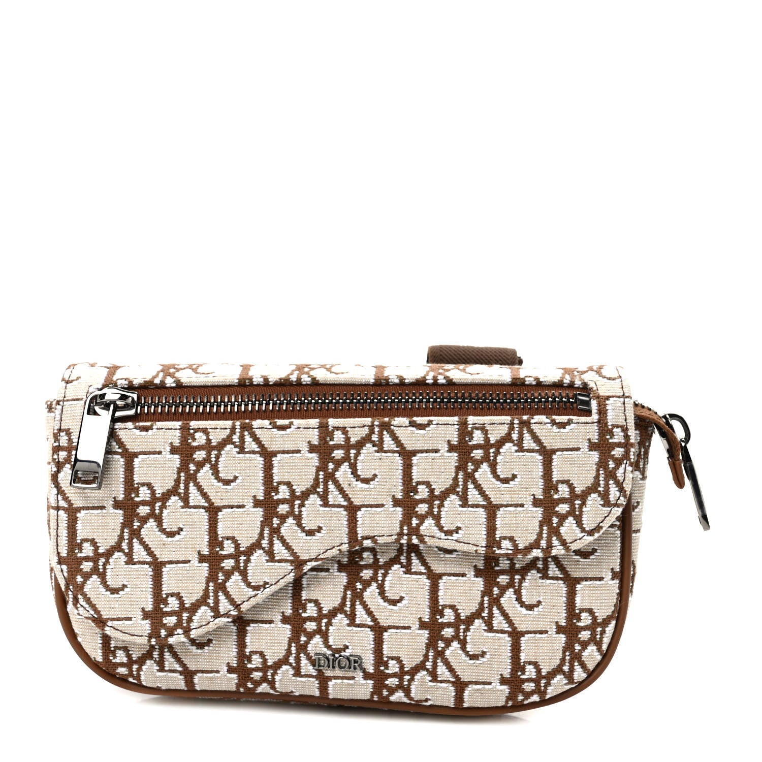 Christian Dior X CACTUS JACK Oblique Saddle Arm Pouch Coffee