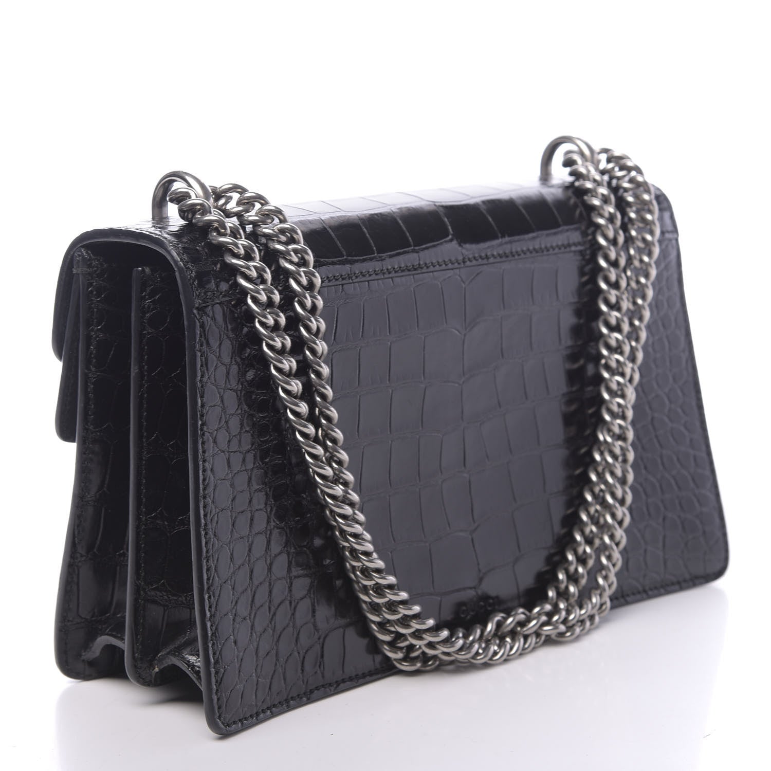Gucci Crocodile Small Dionysus Shoulder Bag Black 3 of 13