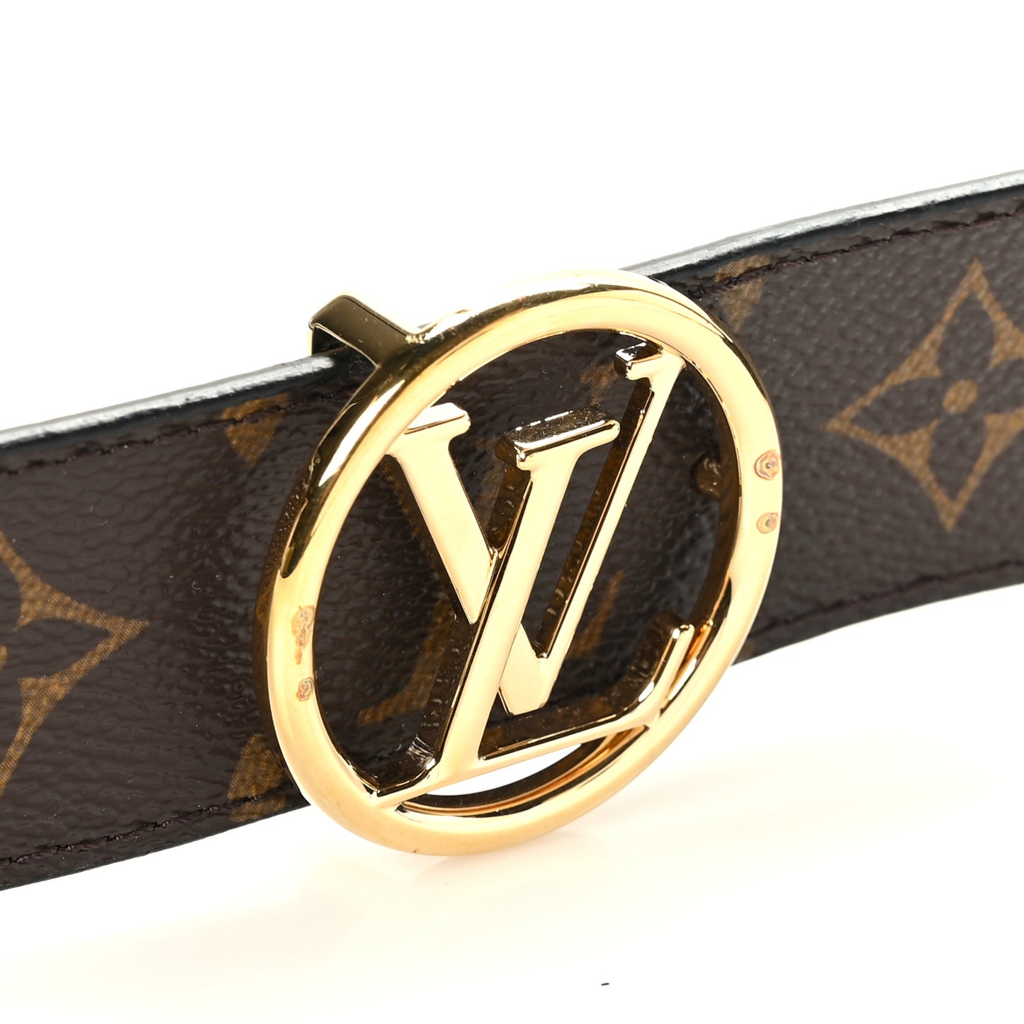 Monogram Epi 35mm LV Circle Reversible Belt 75 30 Black