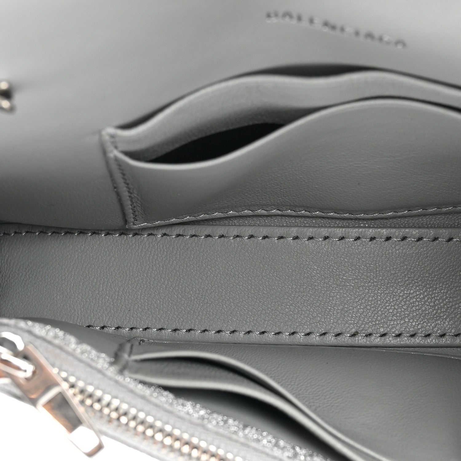 Balenciaga Sparkling Fabric XS Hourglass Wallet On Chain Silver 6 of 14