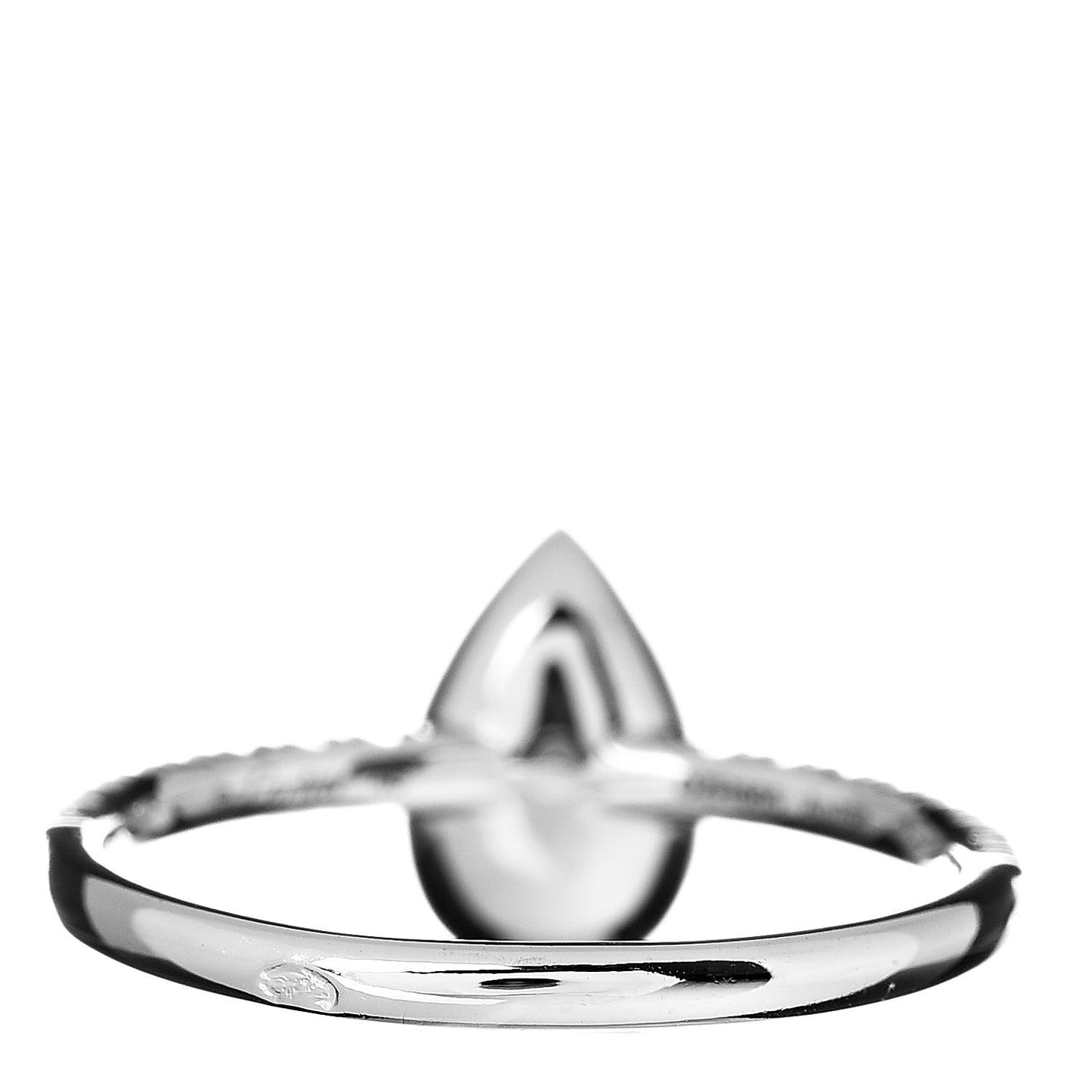 18K White Gold Diamond Etincelle De Drop Ring 46 3.75