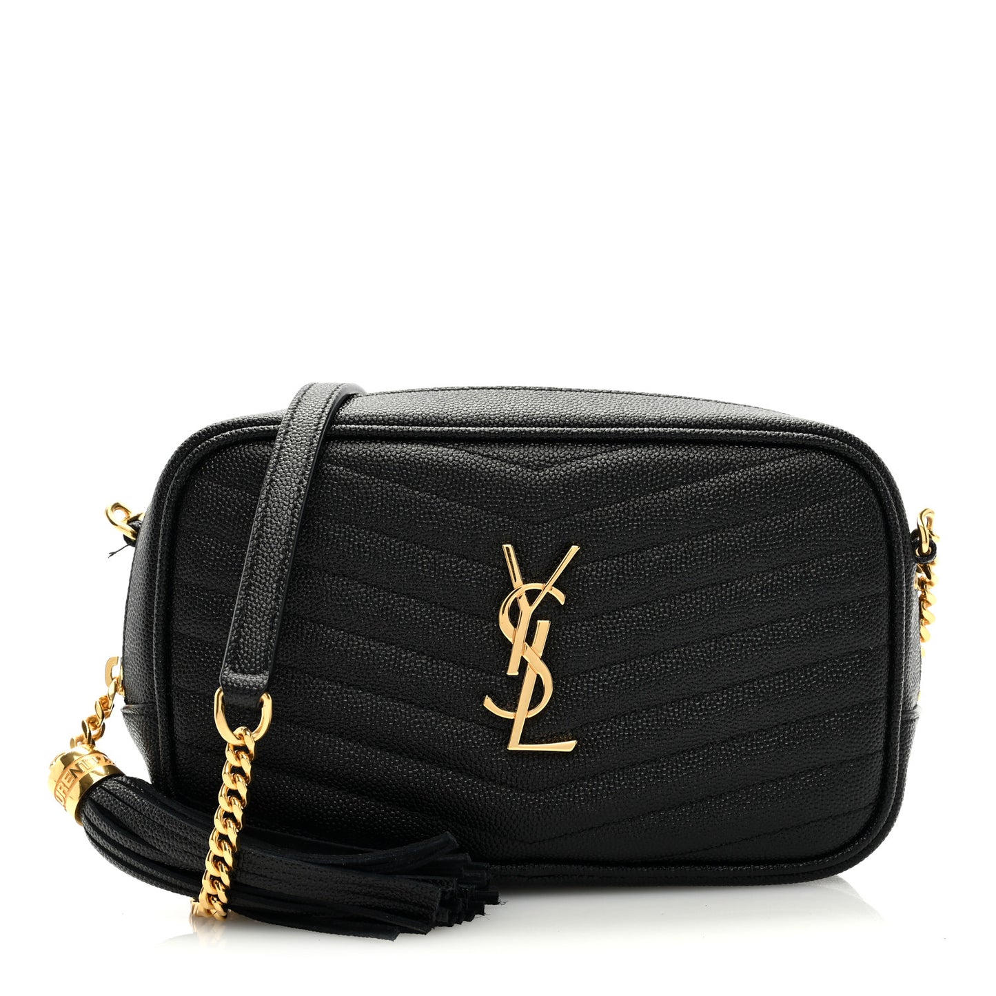 Grain De Poudre Matelasse Monogram Mini Lou Camera Bag Black
