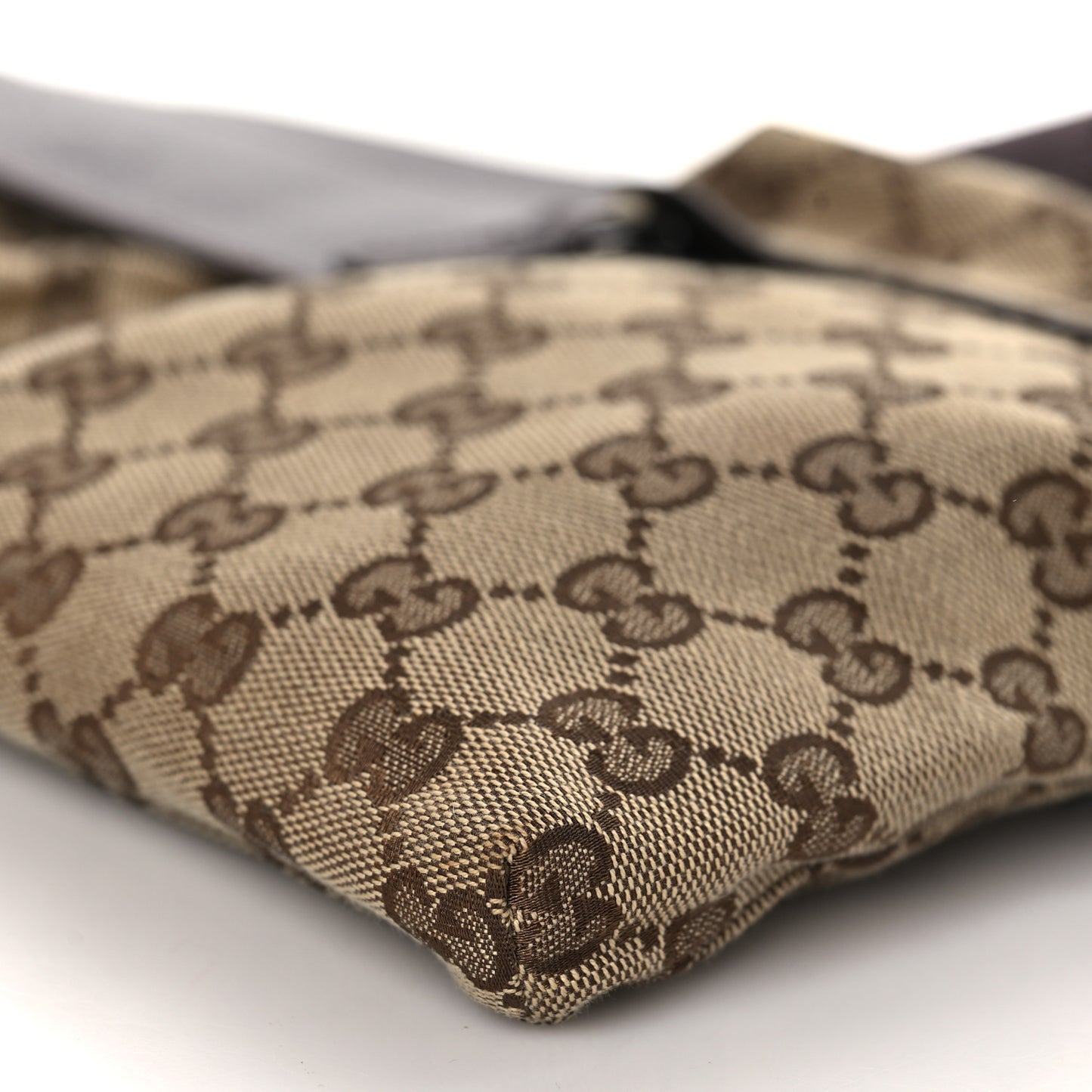 GG Monogram Double Pocket Belt Bag Dark Brown